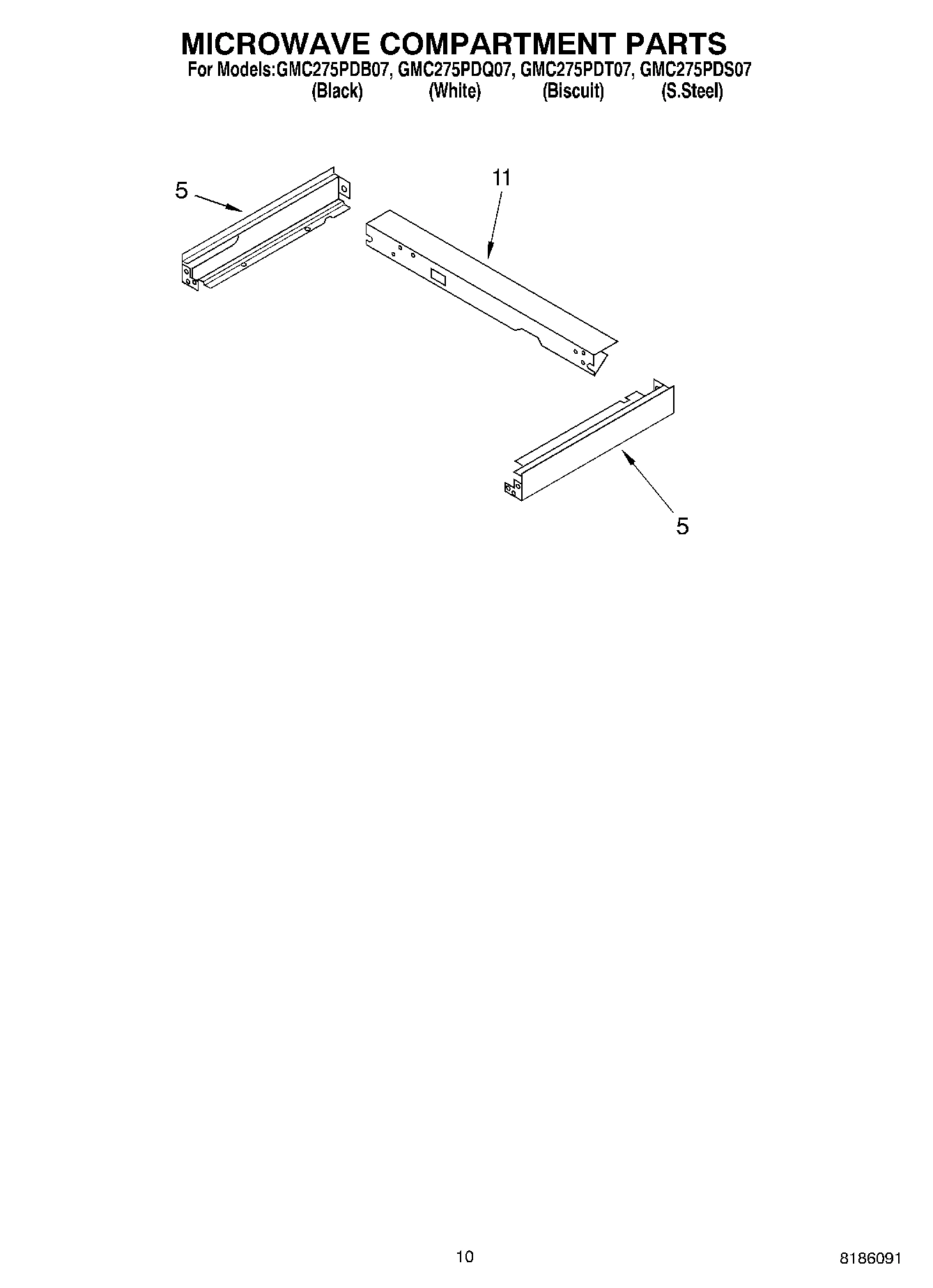 08 - MICROWAVE COMPARTMENT PARTS