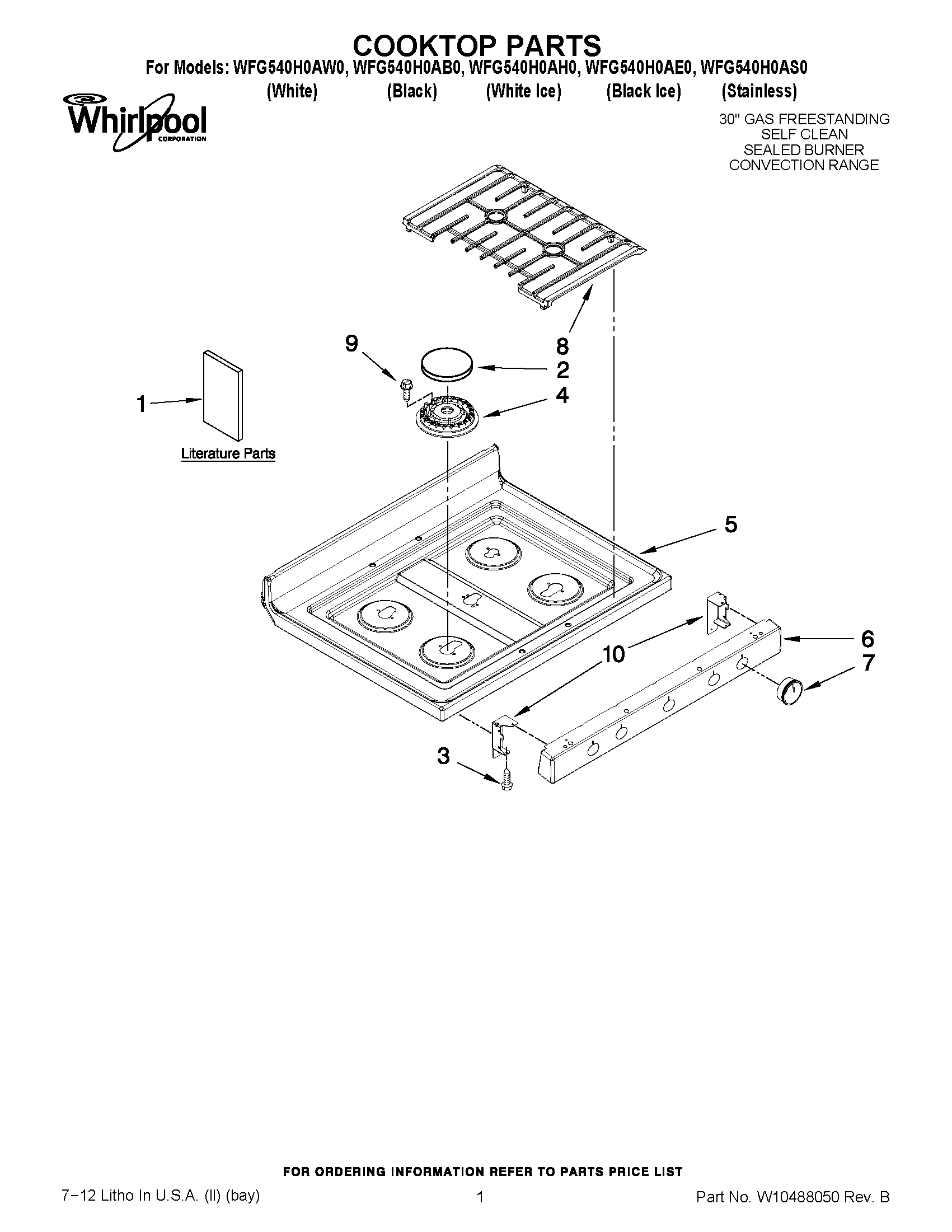 01 - COOKTOP PARTS