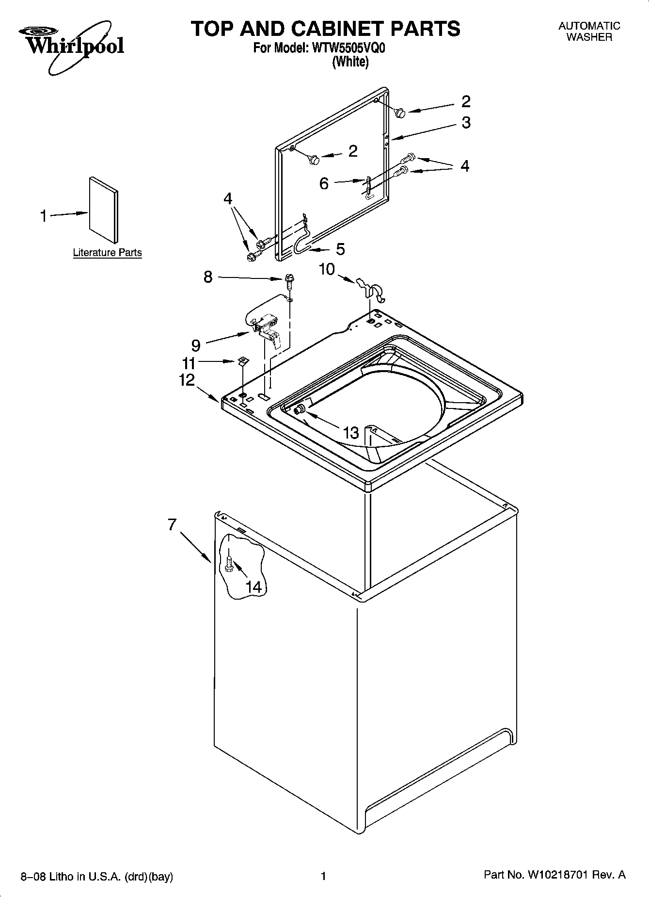 01 - TOP AND CABINET PARTS