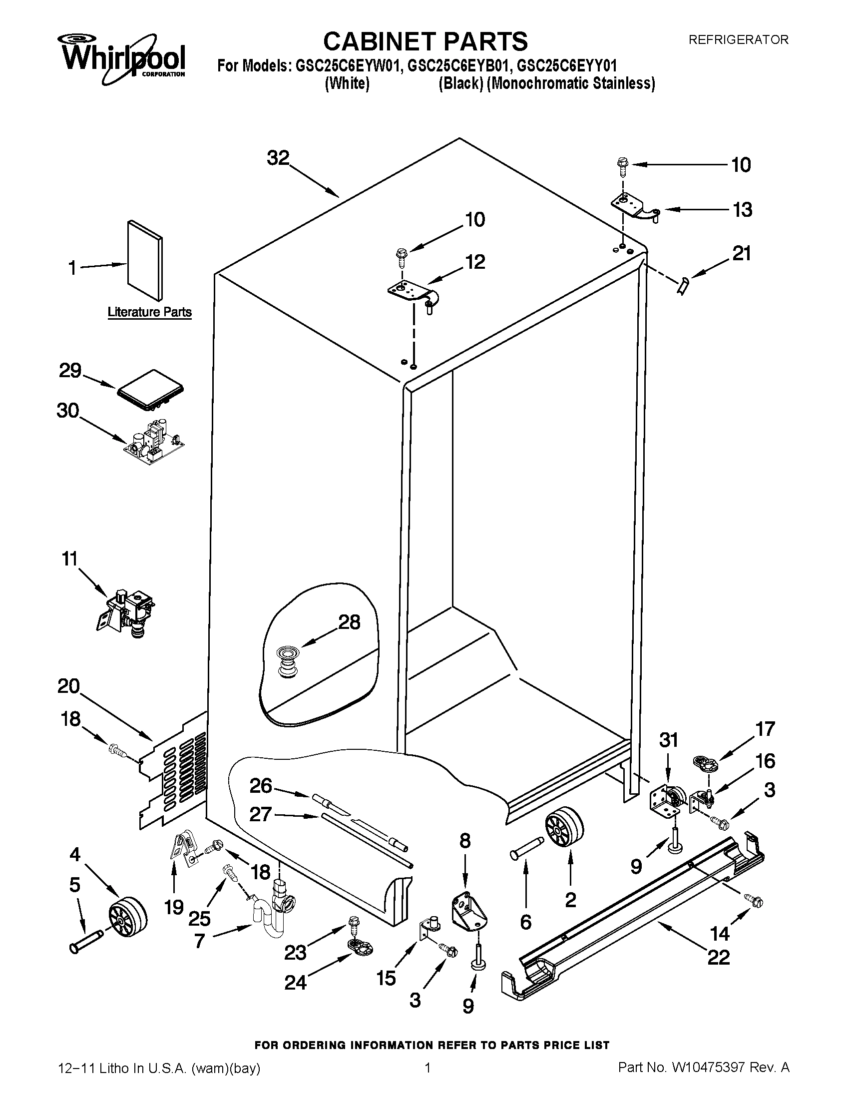 01 - CABINET PARTS