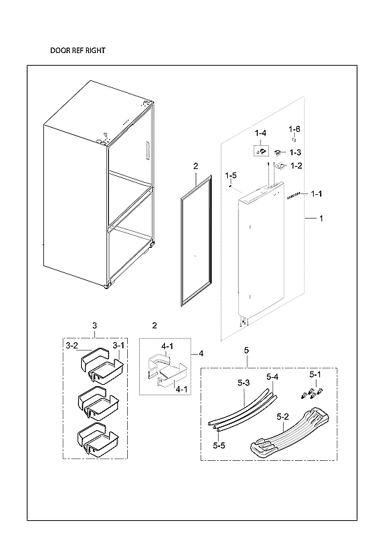 RIGHT REFRIGERATOR DOOR