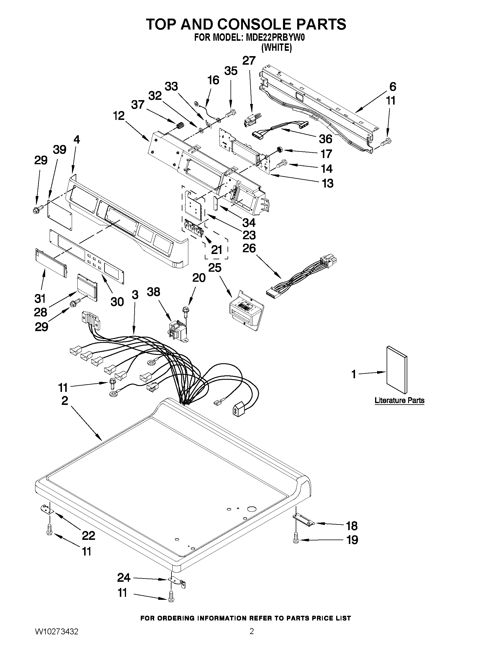 01 - TOP AND CONSOLE PARTS