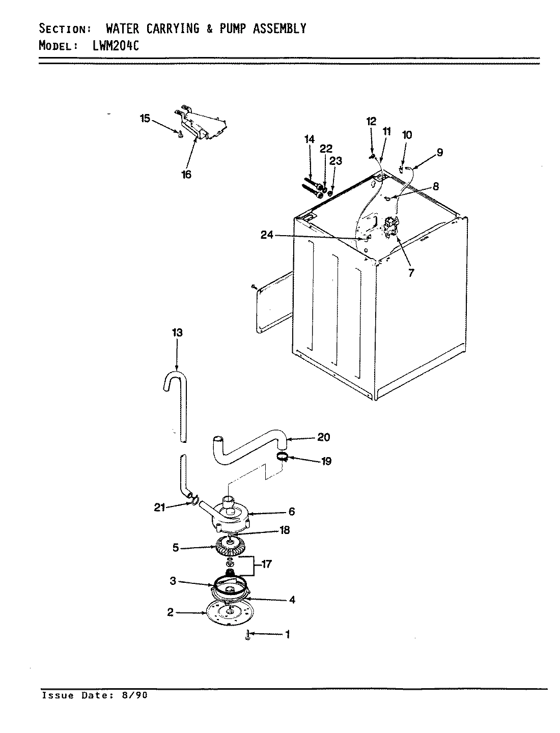 18 - WATER CARRYING & PUMP ASSEMBLY