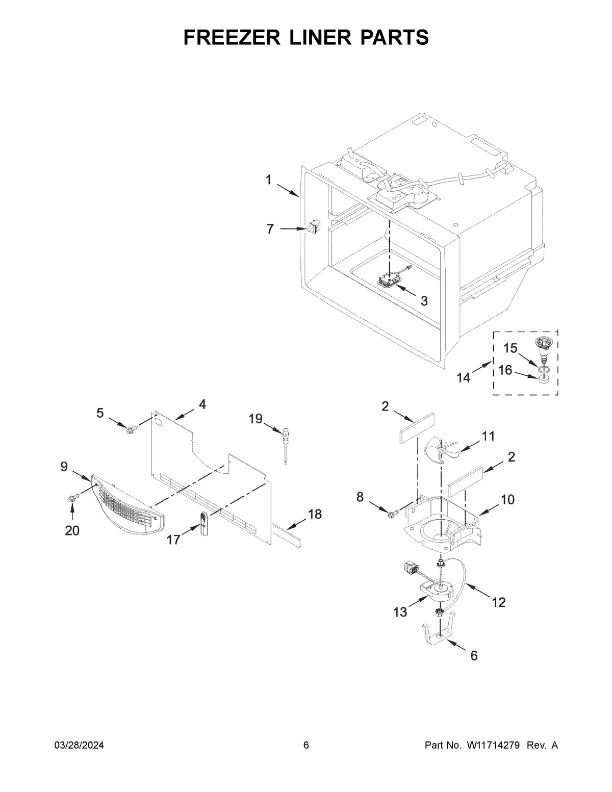 04 - FREEZER LINER PARTS