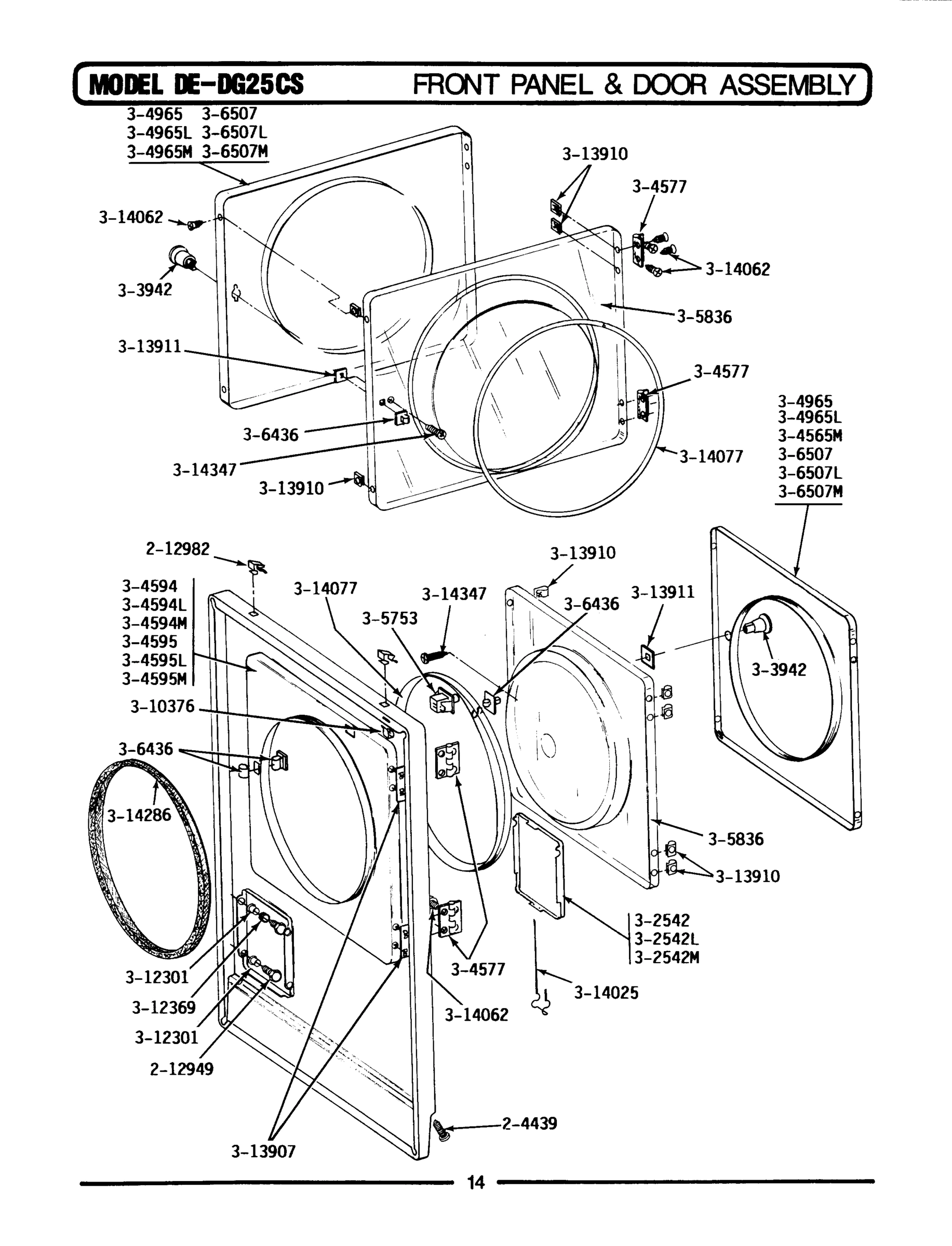 06 - FRONT PANEL & DOOR ASSEMBLY