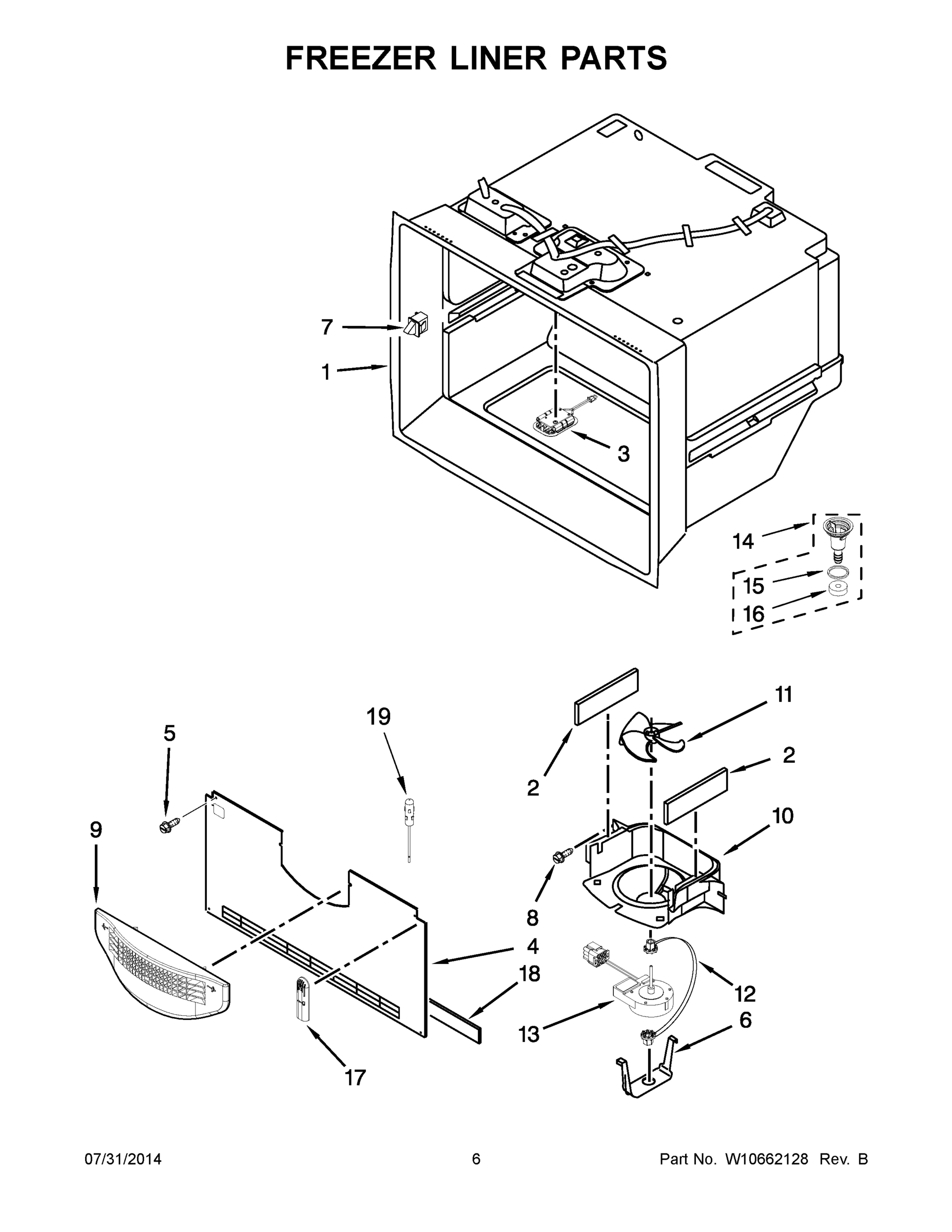 04 - FREEZER LINER PARTS