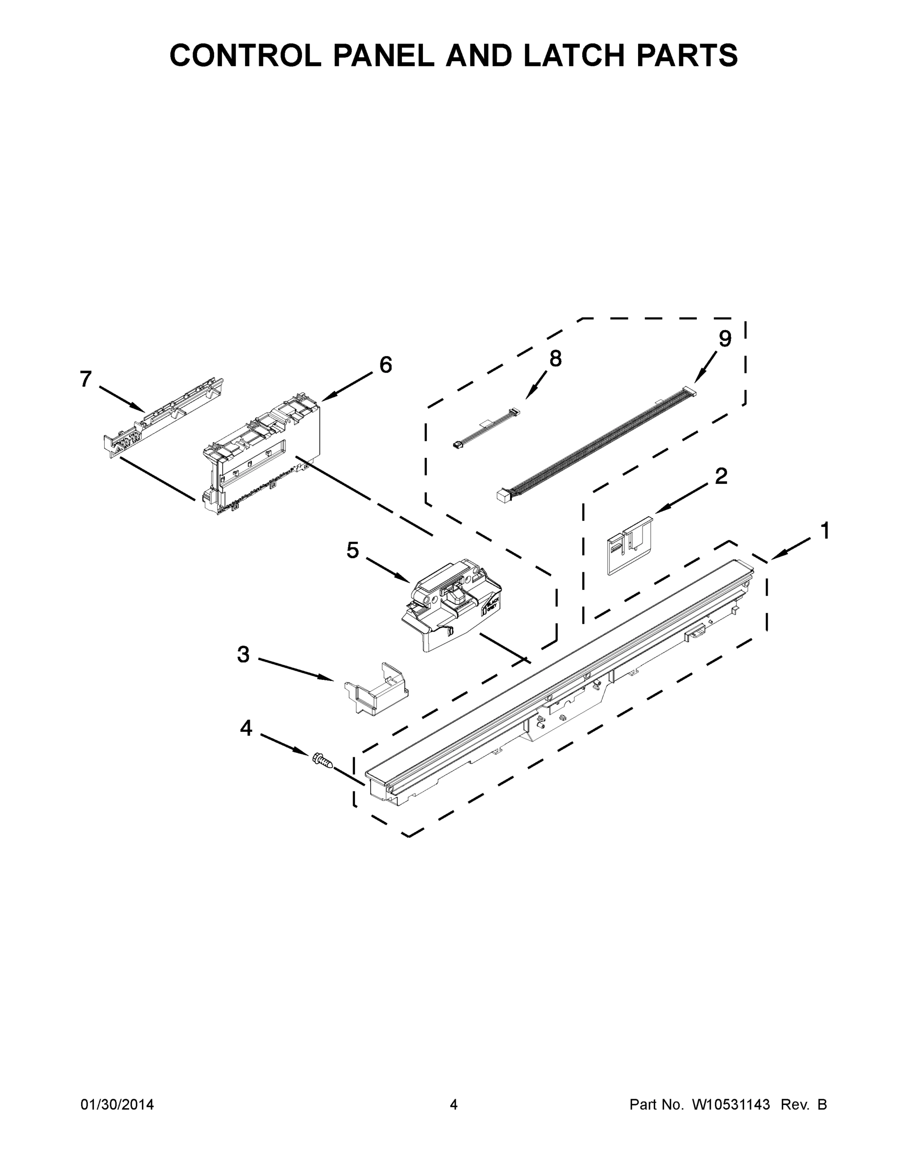 03 - CONTROL PANEL AND LATCH PARTS