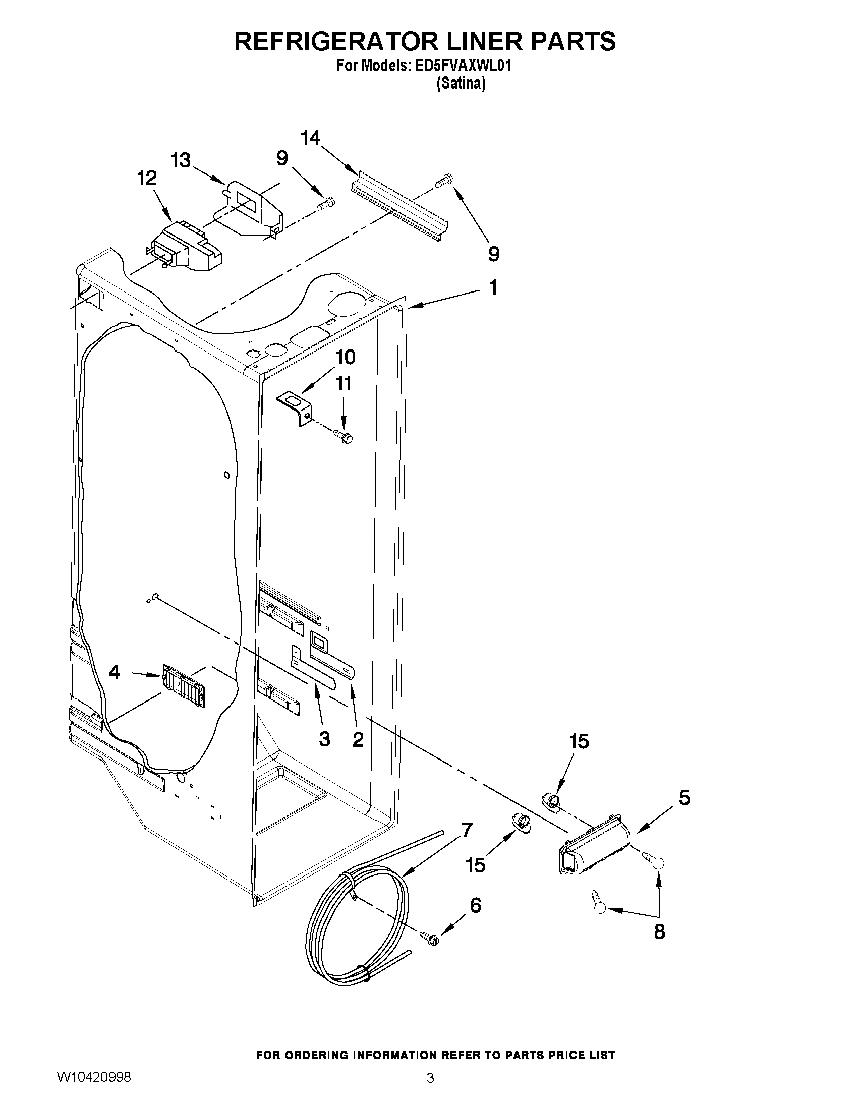 02 - REFRIGERATOR LINER PARTS