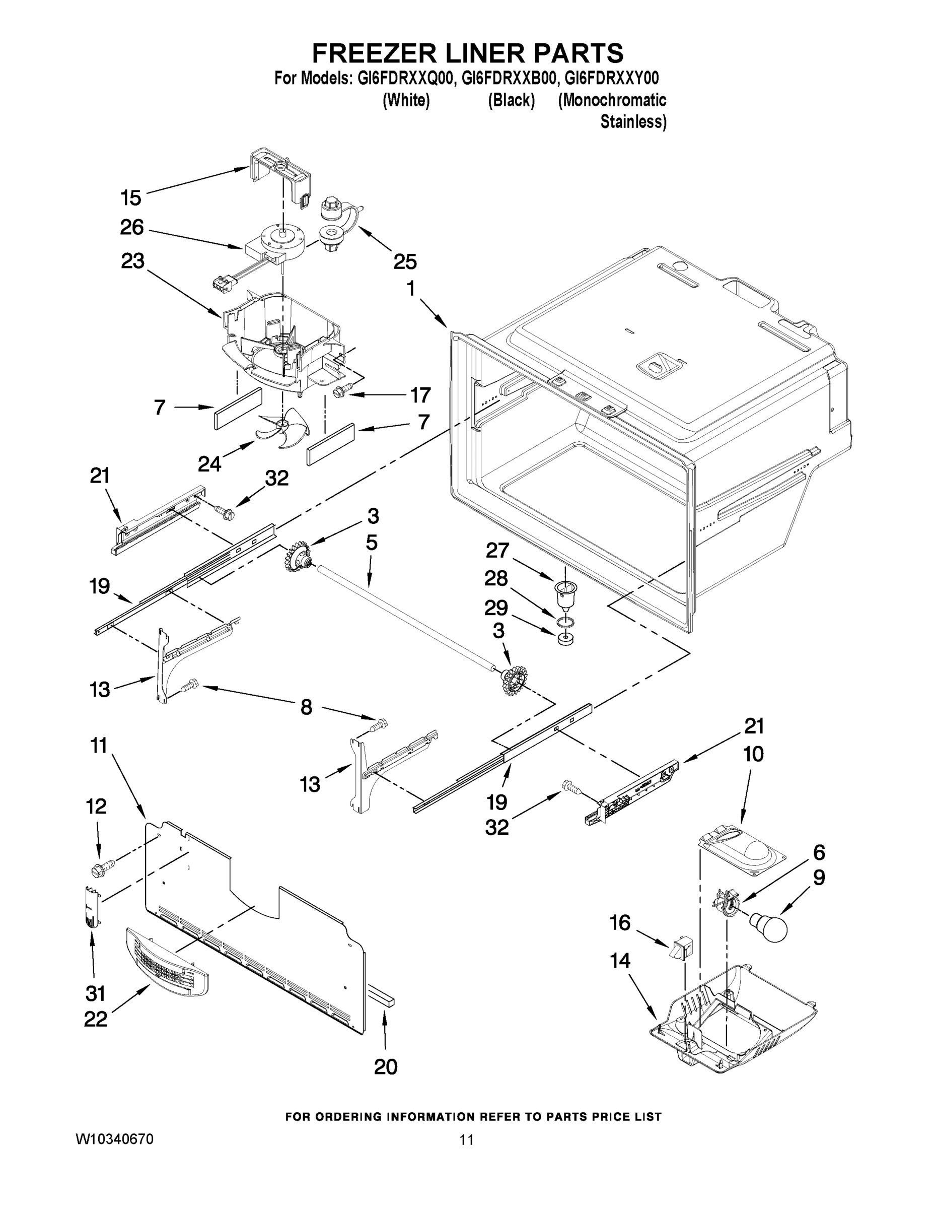 06 - FREEZER LINER PARTS