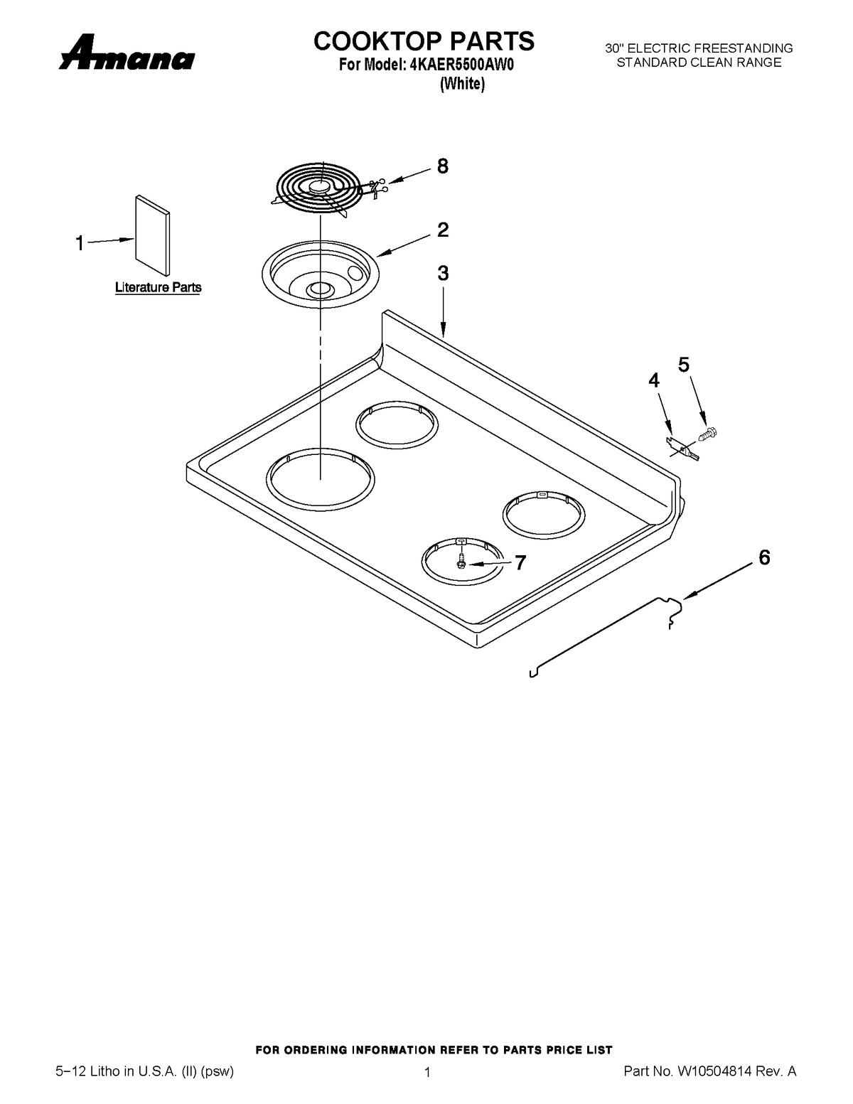 01 - COOKTOP PARTS