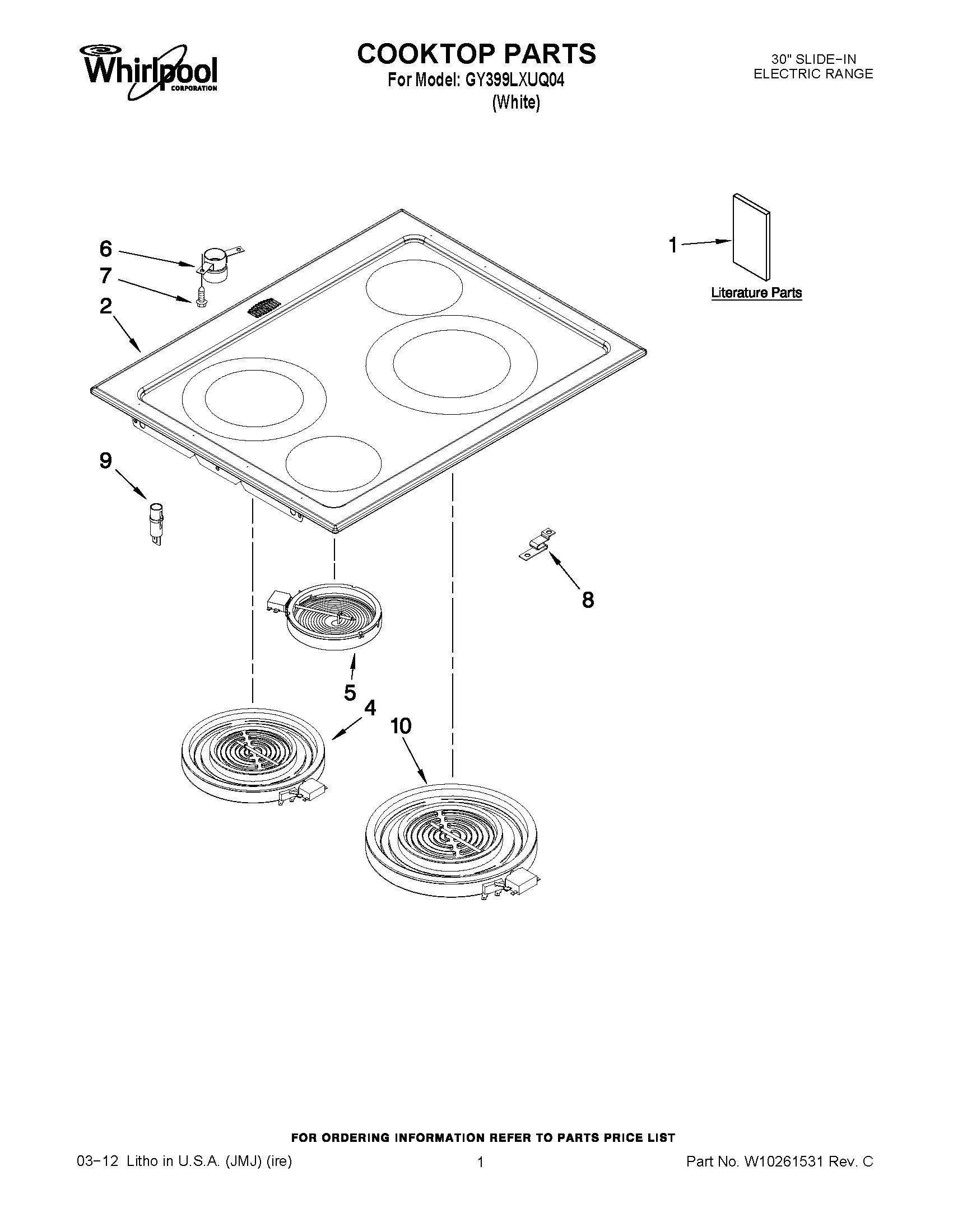 01 - COOKTOP PARTS
