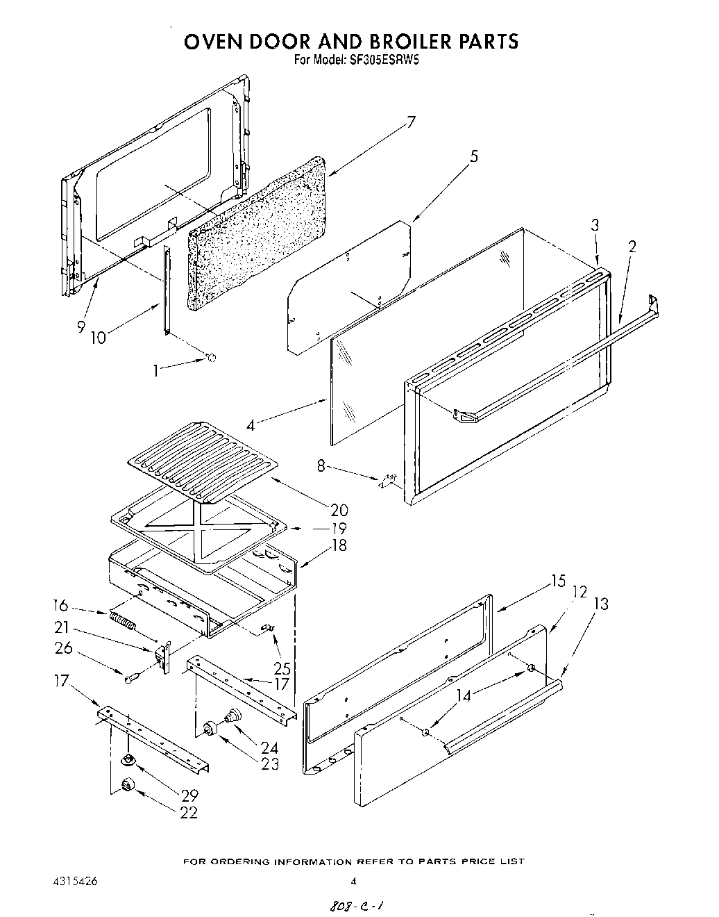 04 - OVEN DOOR AND BROILER