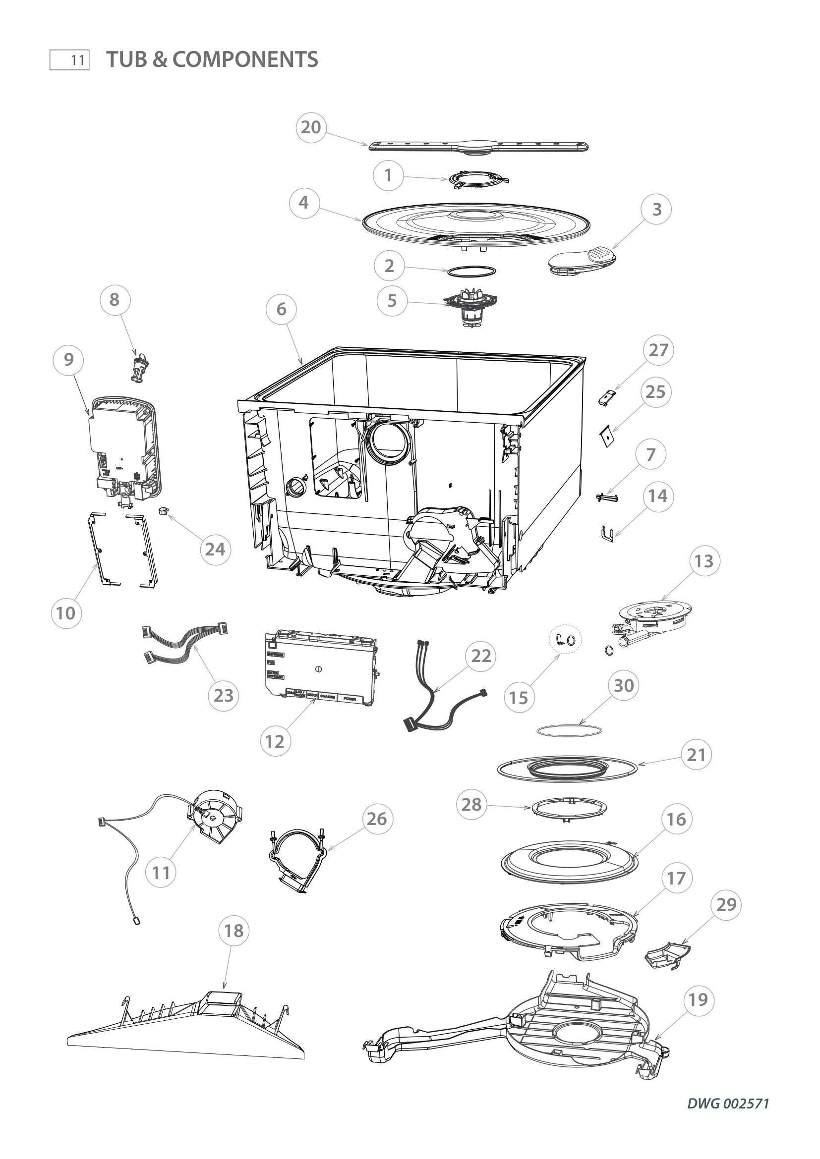 TUB & COMPONENTS