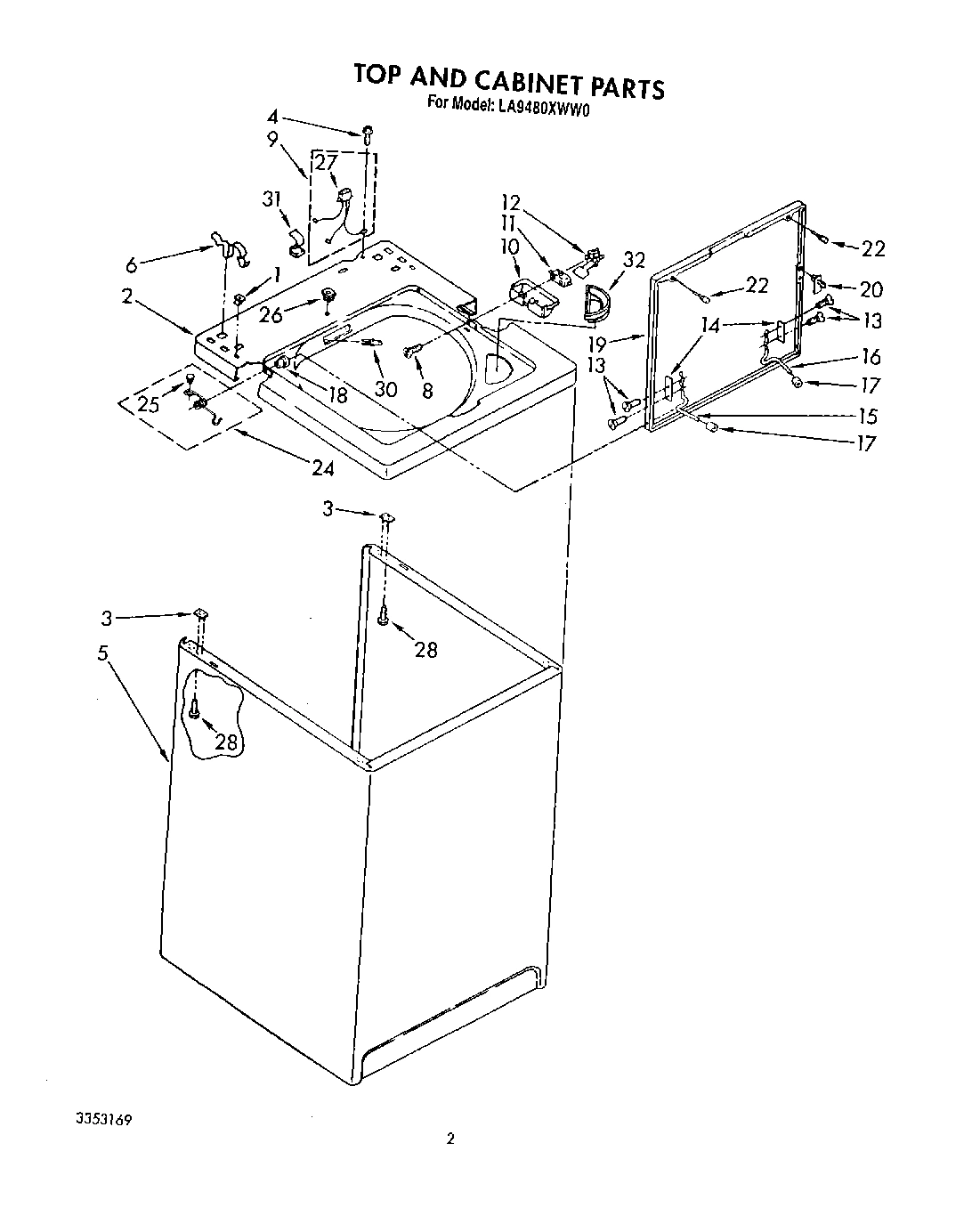 02 - TOP AND CABINET, LIT/OPTIONAL