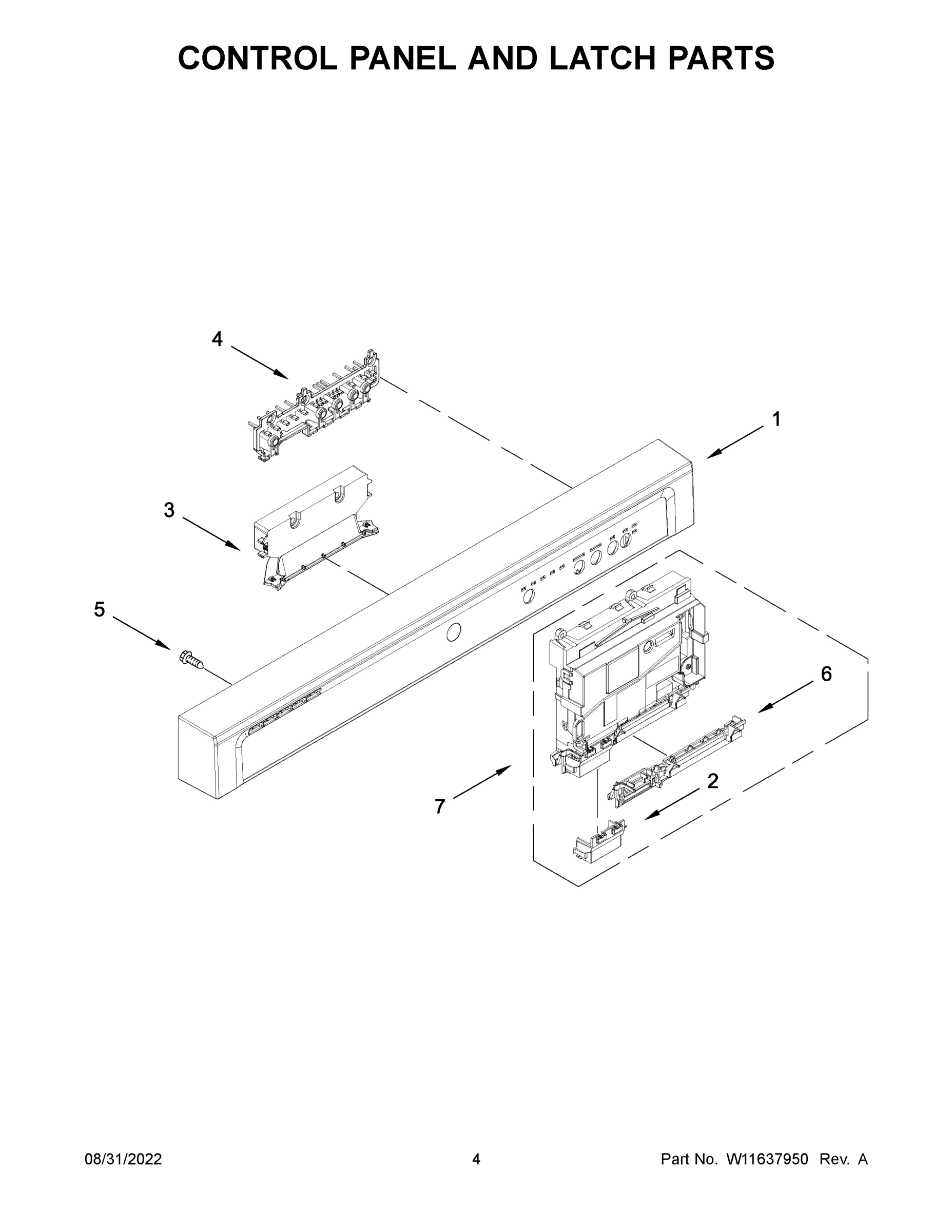 03 - CONTROL PANEL AND LATCH PARTS