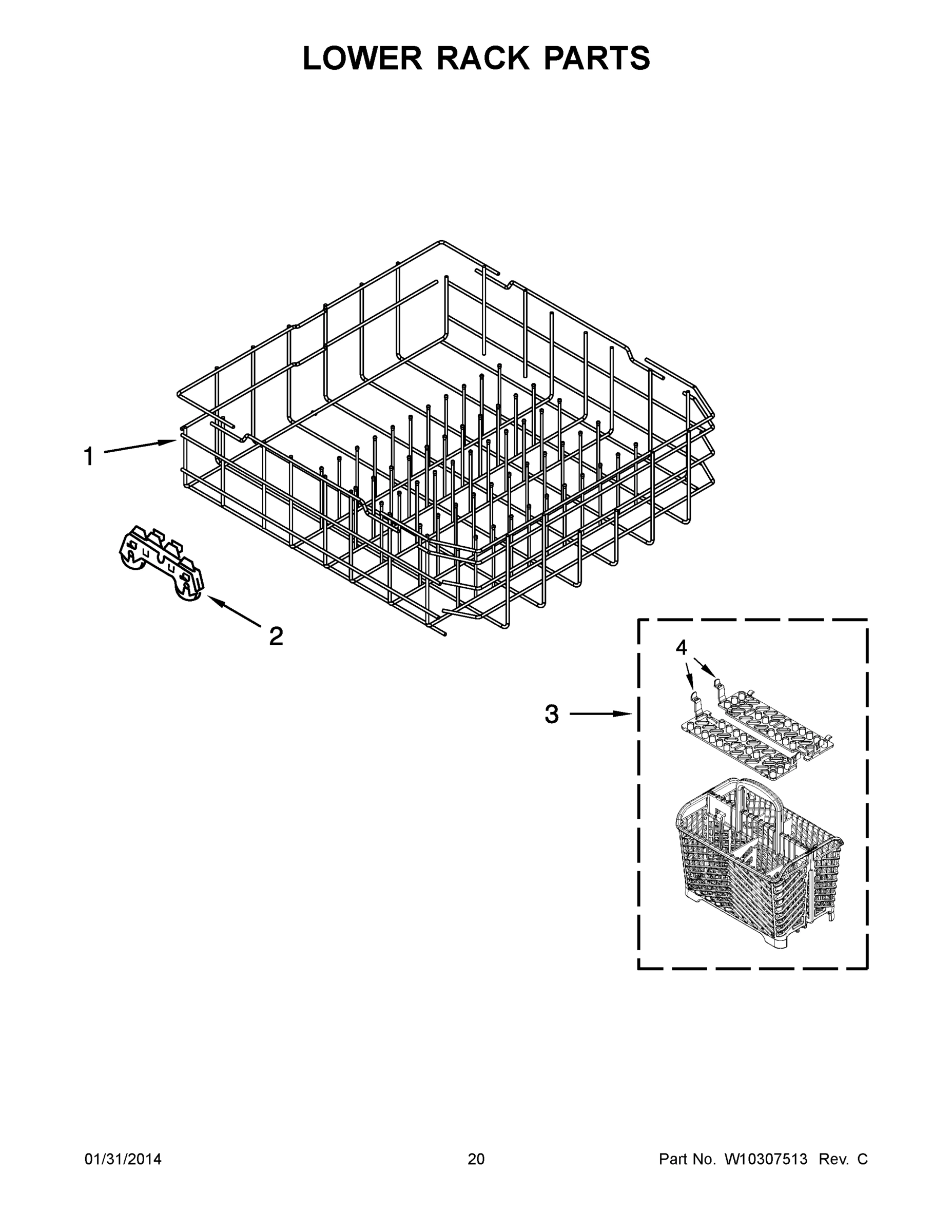 11 - LOWER RACK PARTS