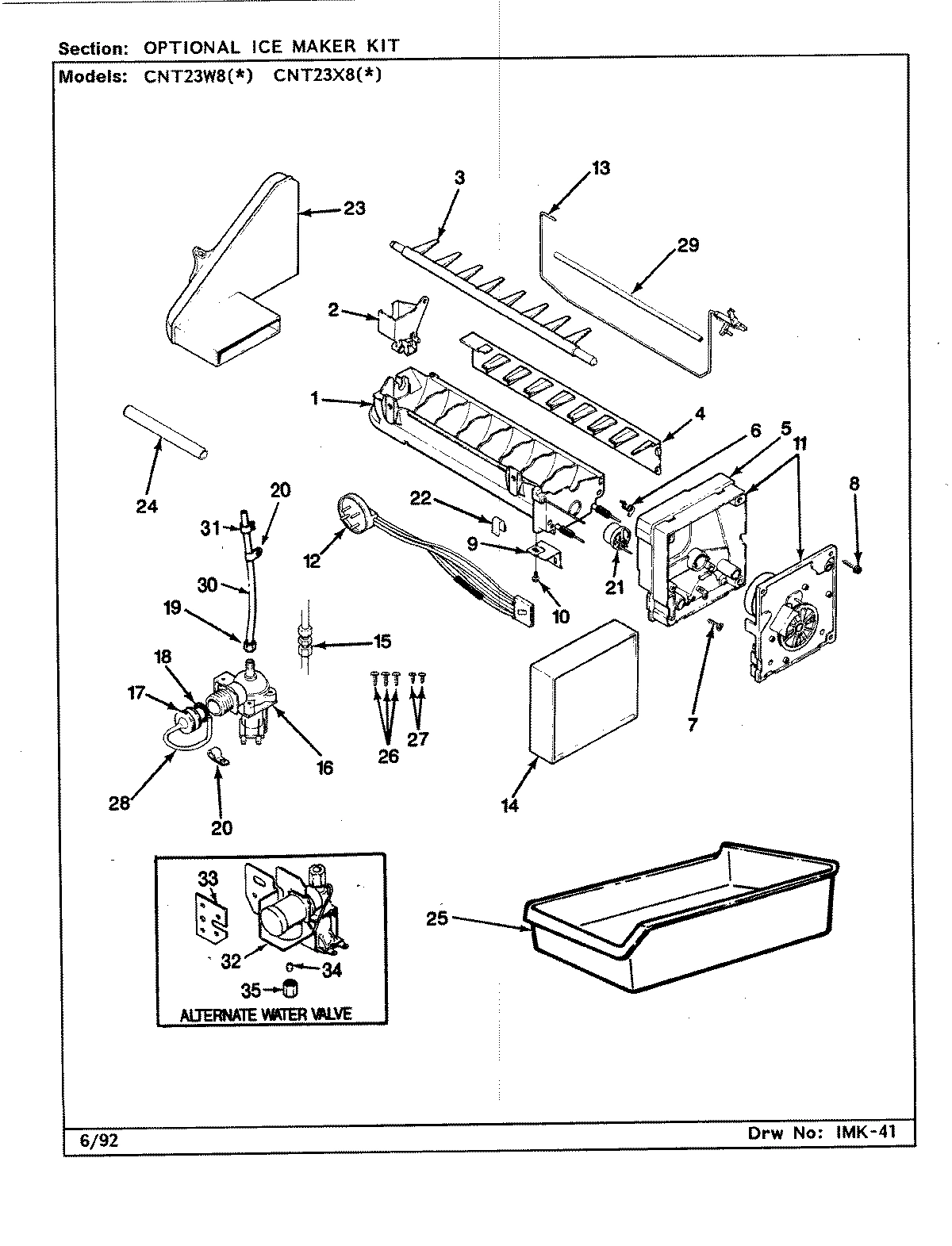 05 - OPTIONAL ICE MAKER KIT