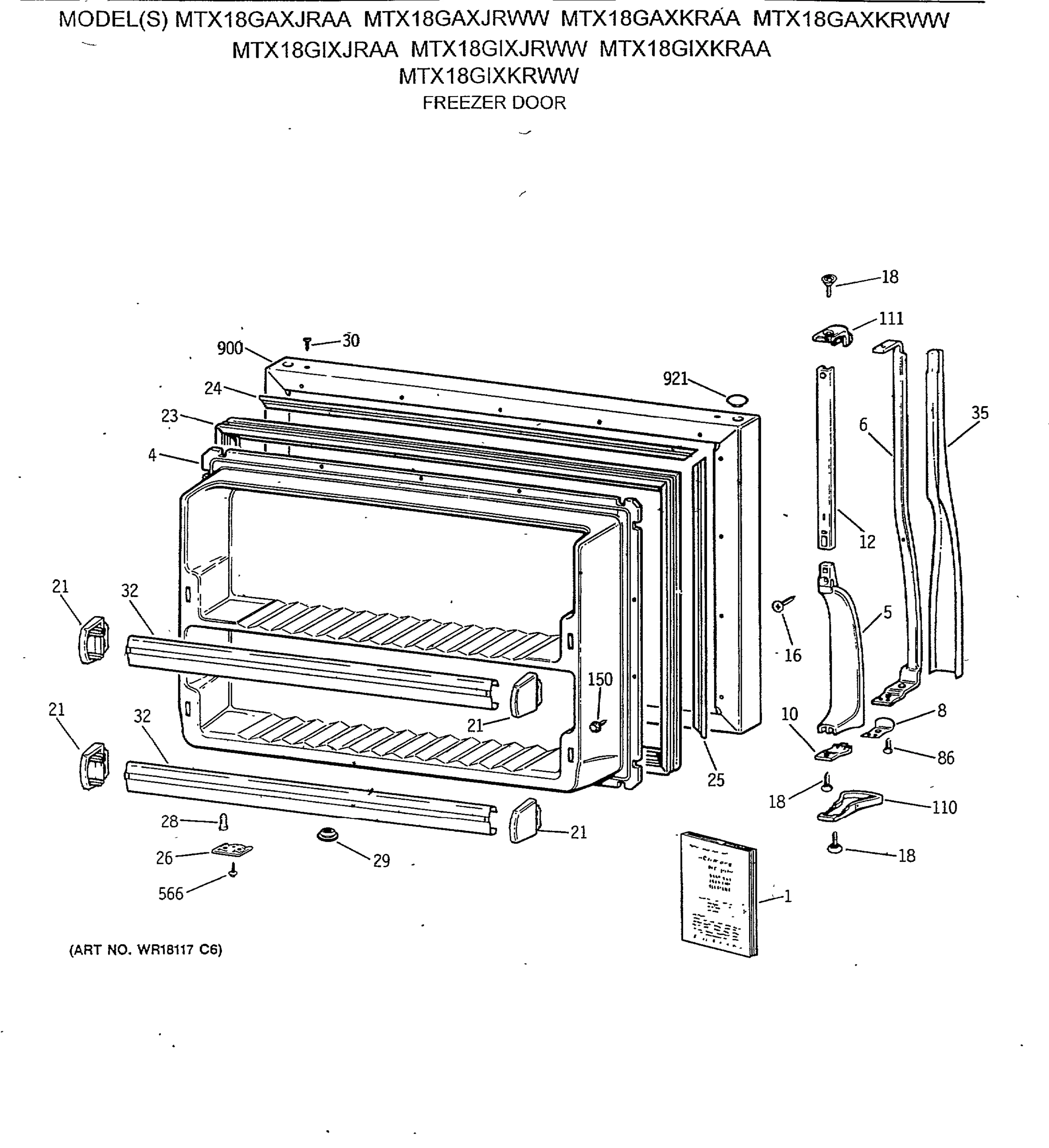 FREEZER DOOR