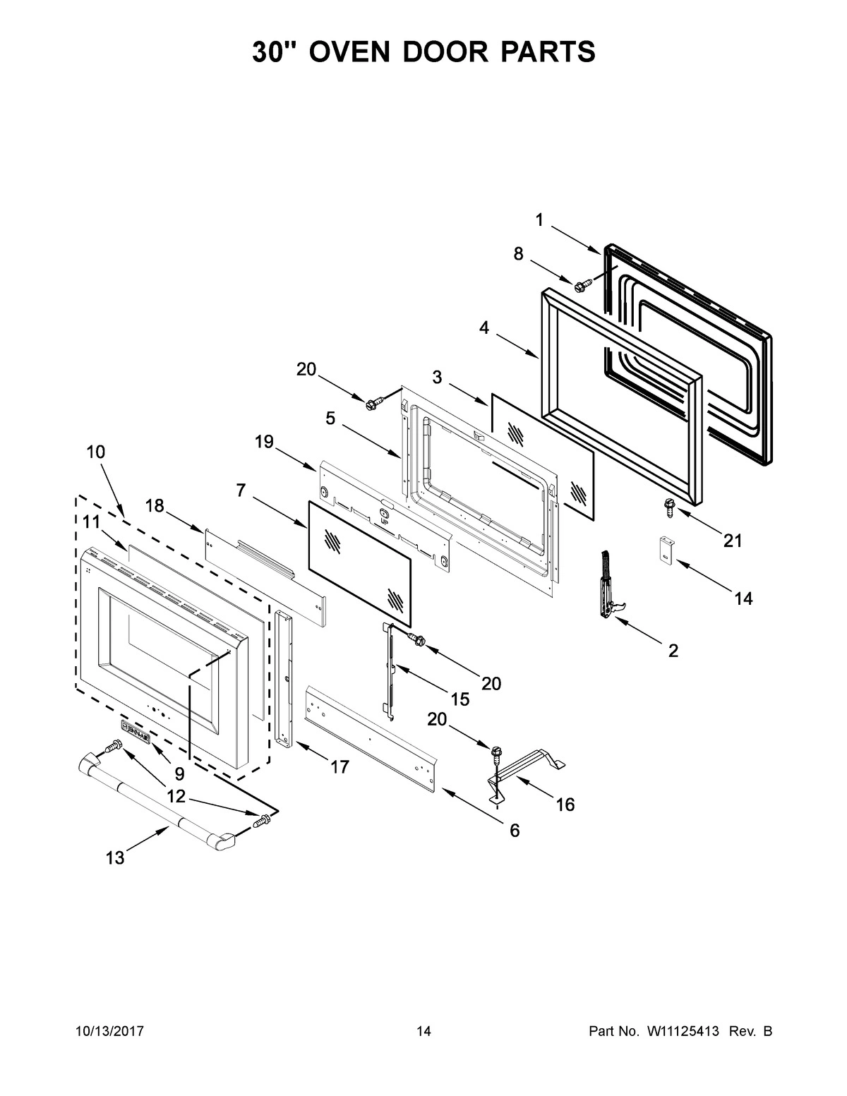 08 - 30" OVEN DOOR PARTS