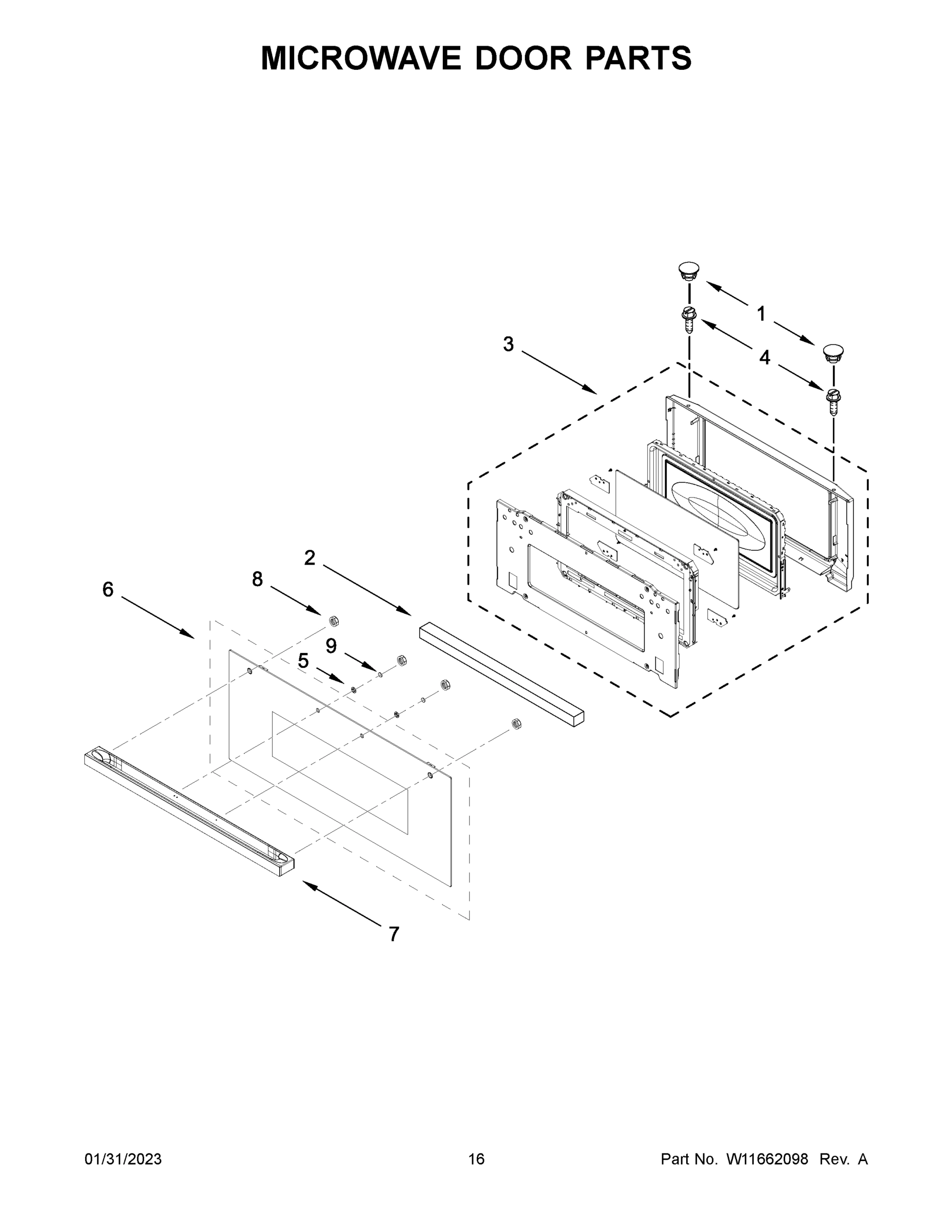 09 - MICROWAVE DOOR PARTS