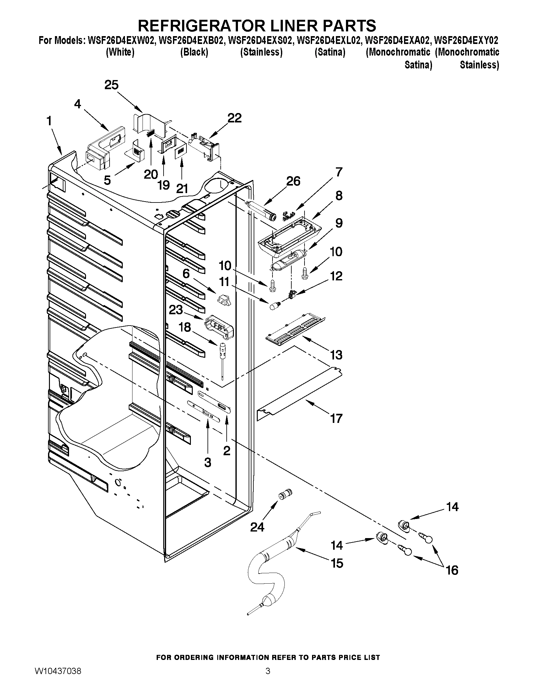 02 - REFRIGERATOR LINER PARTS
