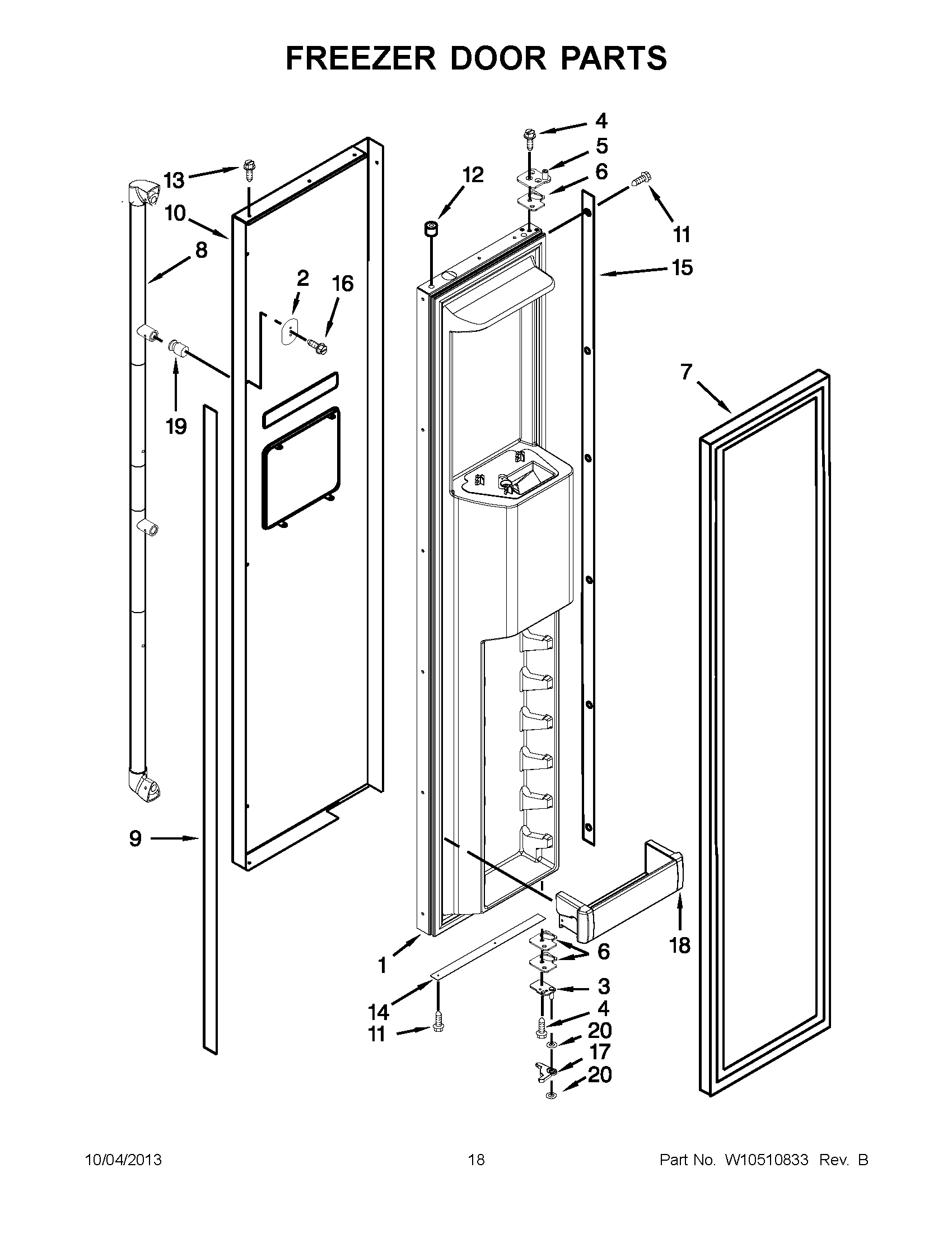 10 - FREEZER DOOR PARTS