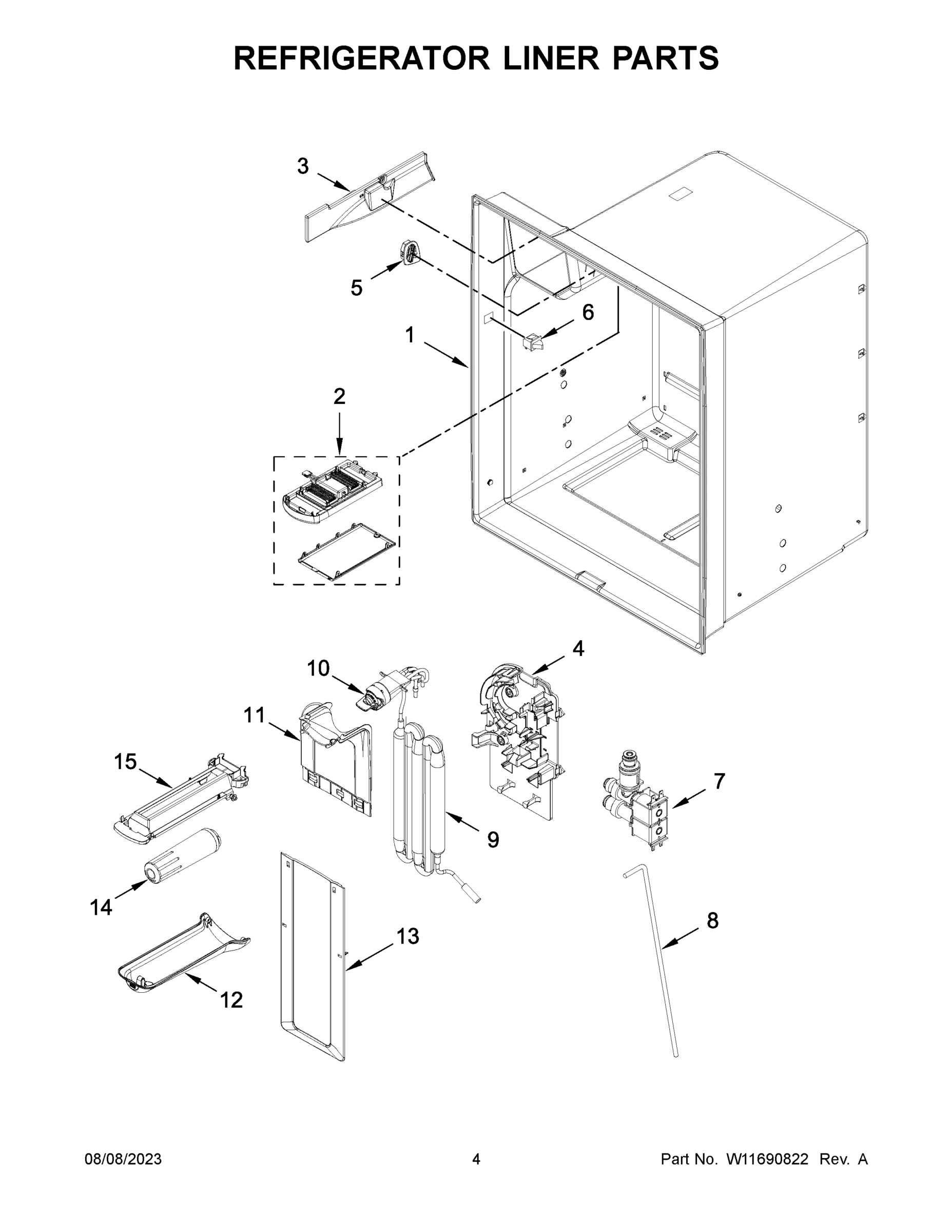 03 - REFRIGERATOR LINER PARTS