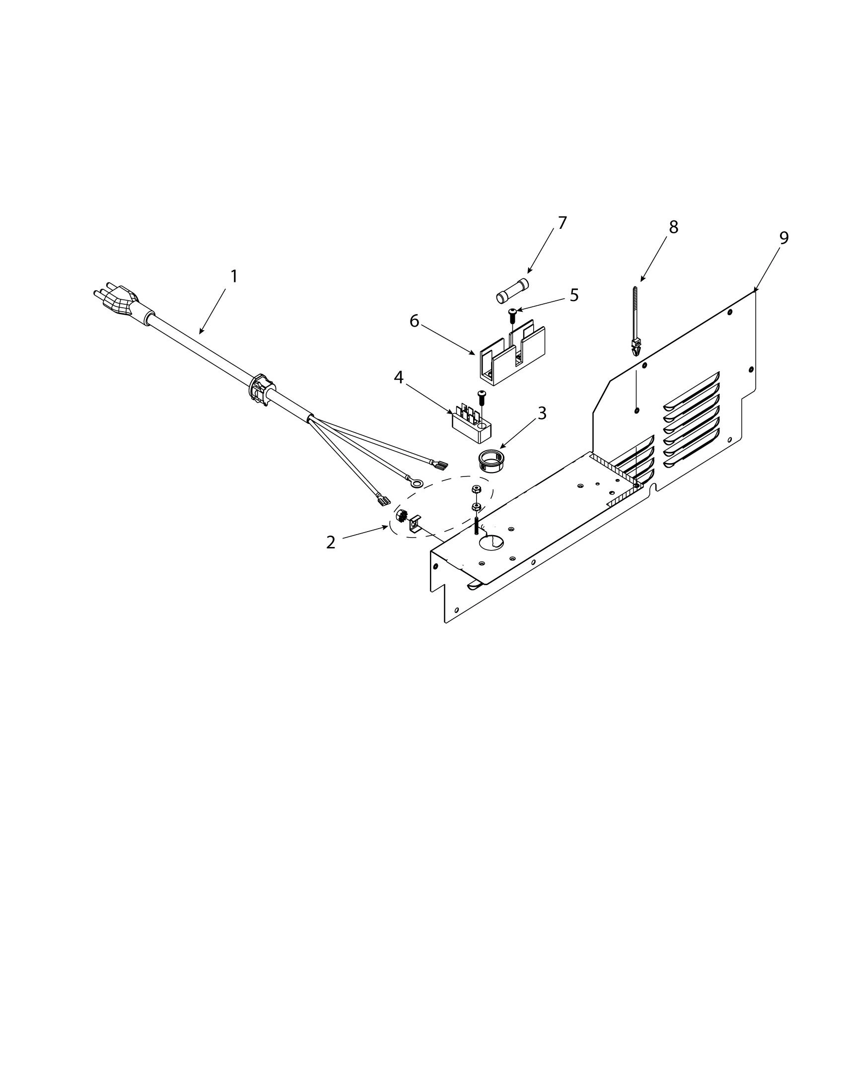 LOWER ACCESS PANEL / POWER CORD / FUSE