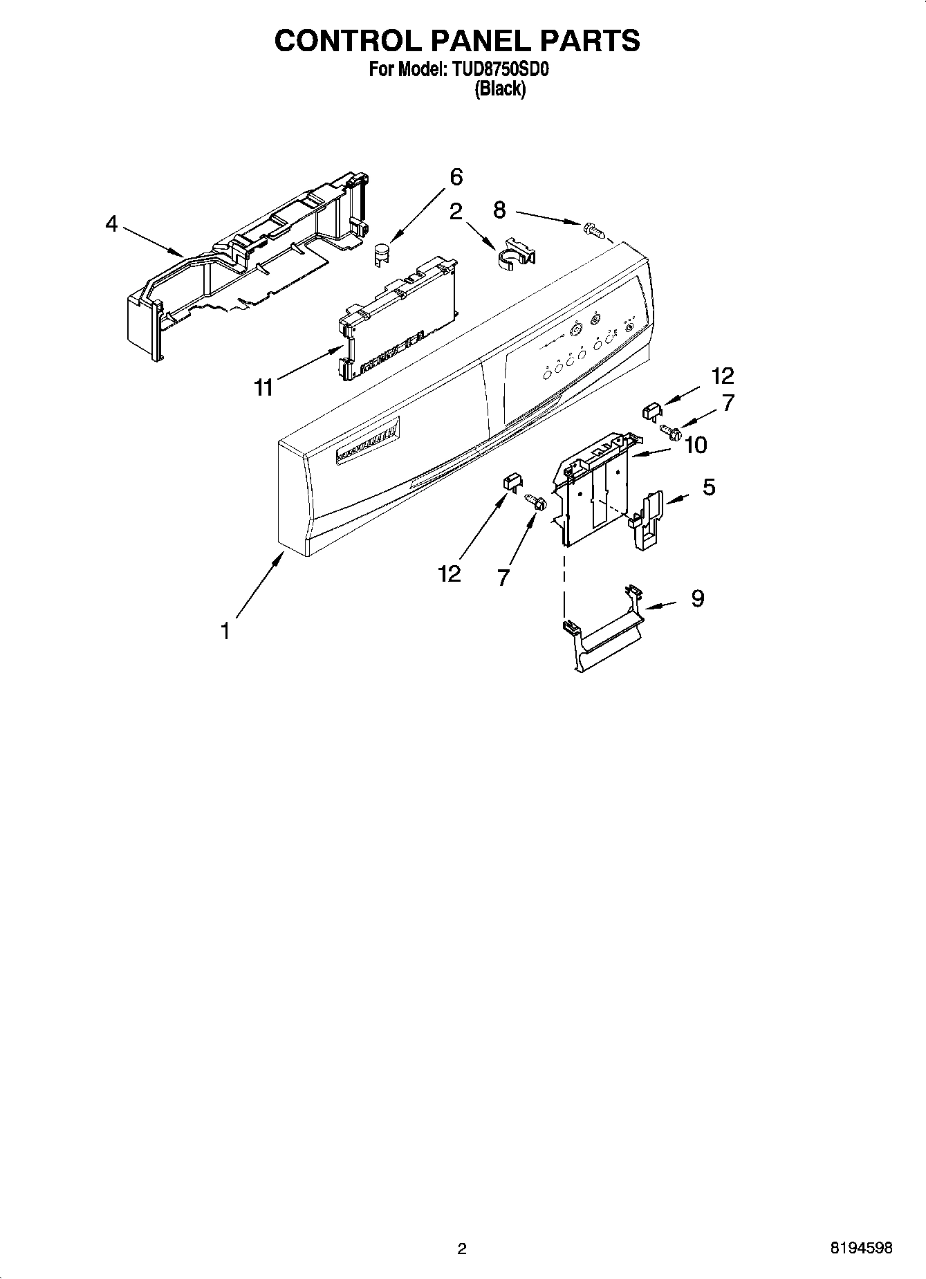 02 - CONTROL PANEL PARTS