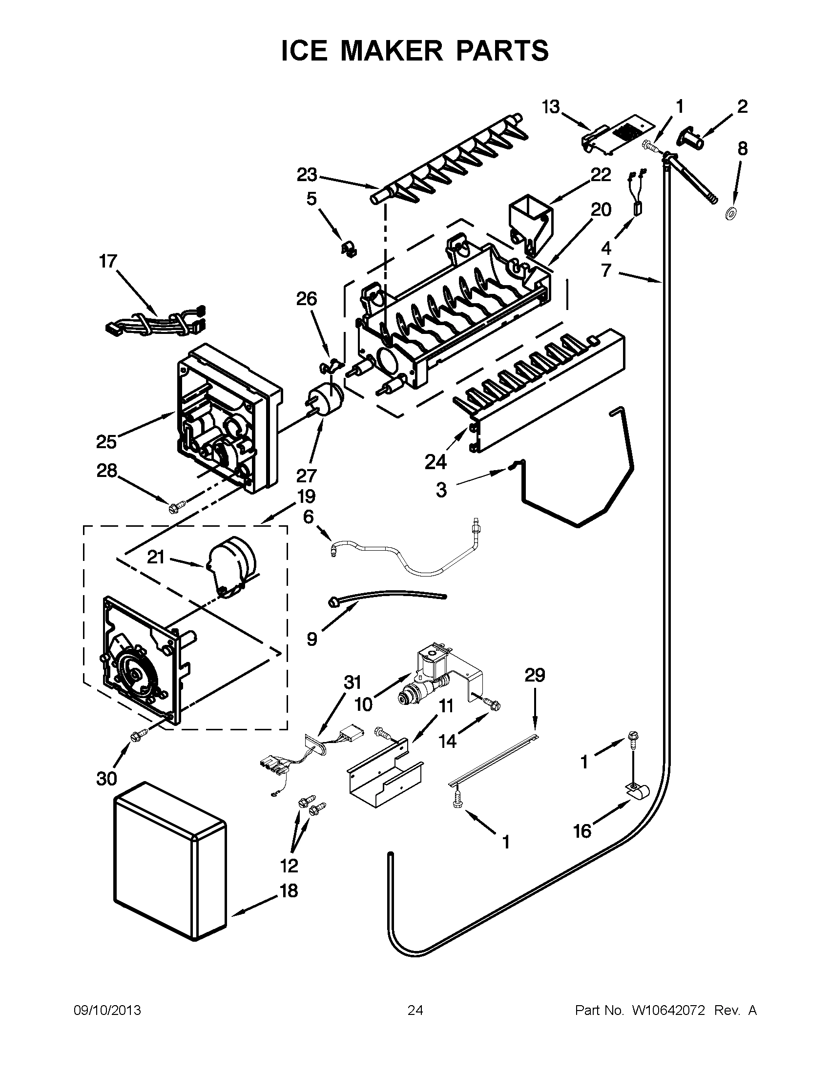 13 - ICE MAKER PARTS