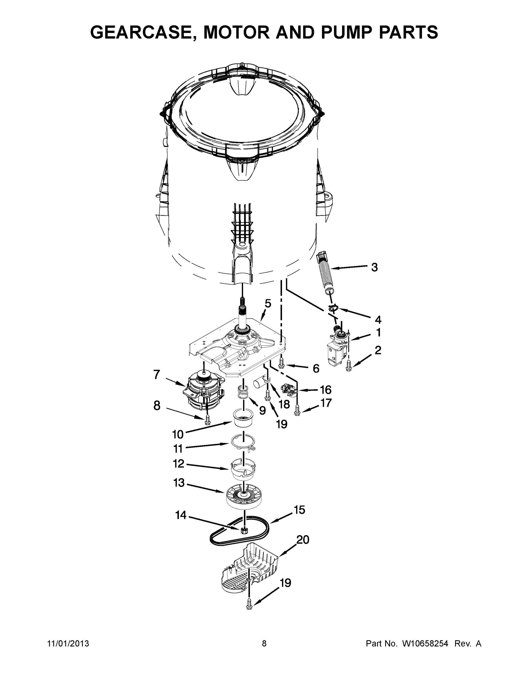05 - GEARCASE, MOTOR AND PUMP PARTS