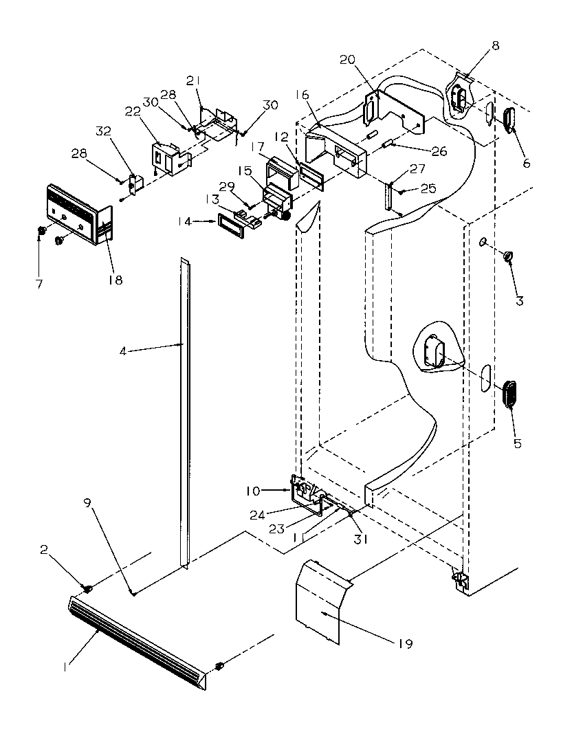 16 - REF/FZ CONTROLS AND CABINET PARTS