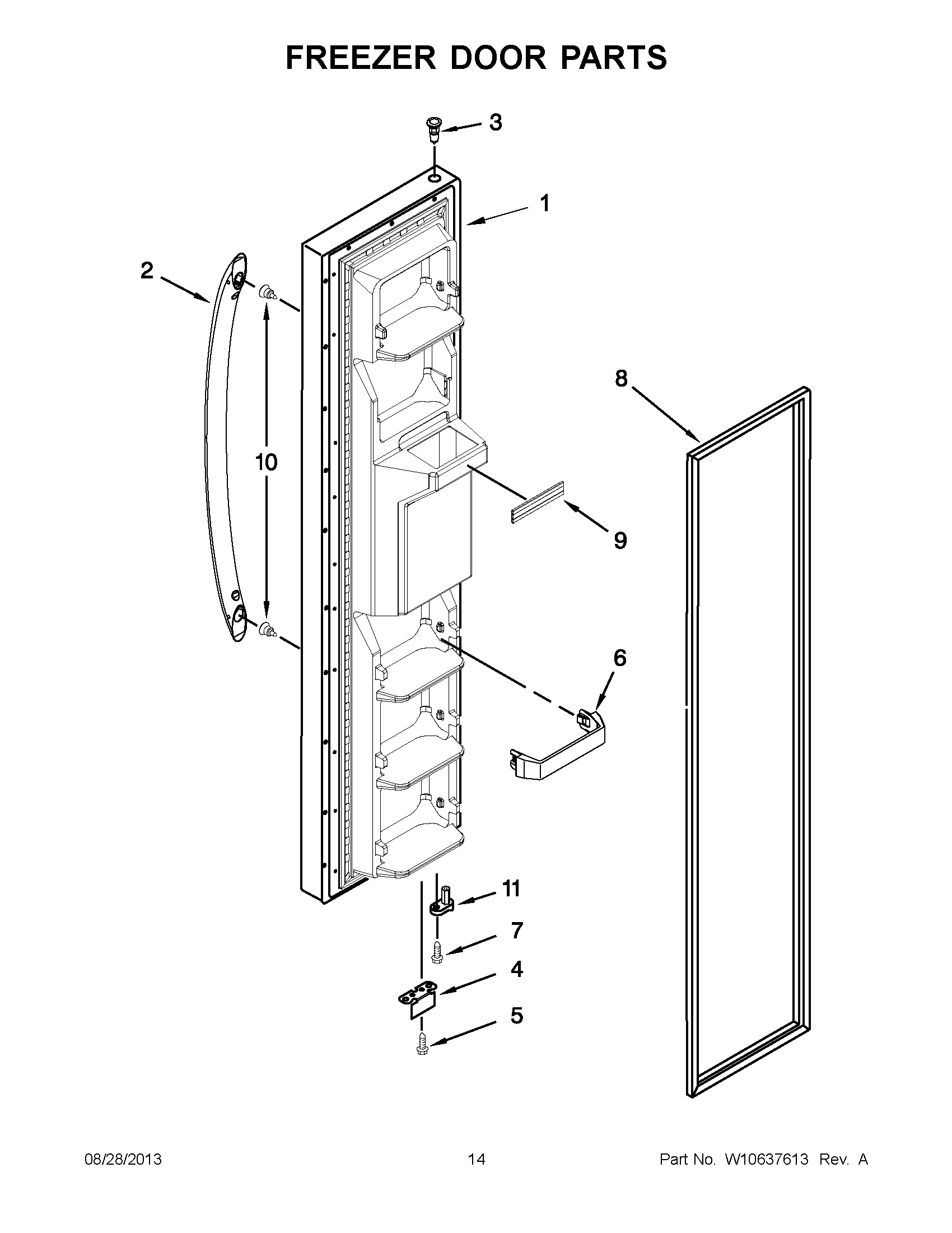 08 - FREEZER DOOR PARTS