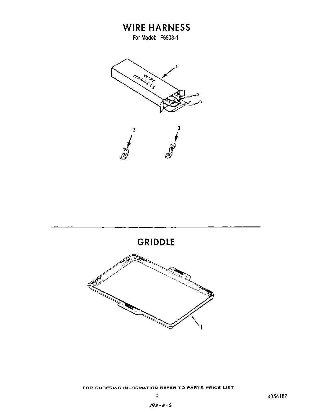 07 - WIRE HARNESS , GRIDDLE