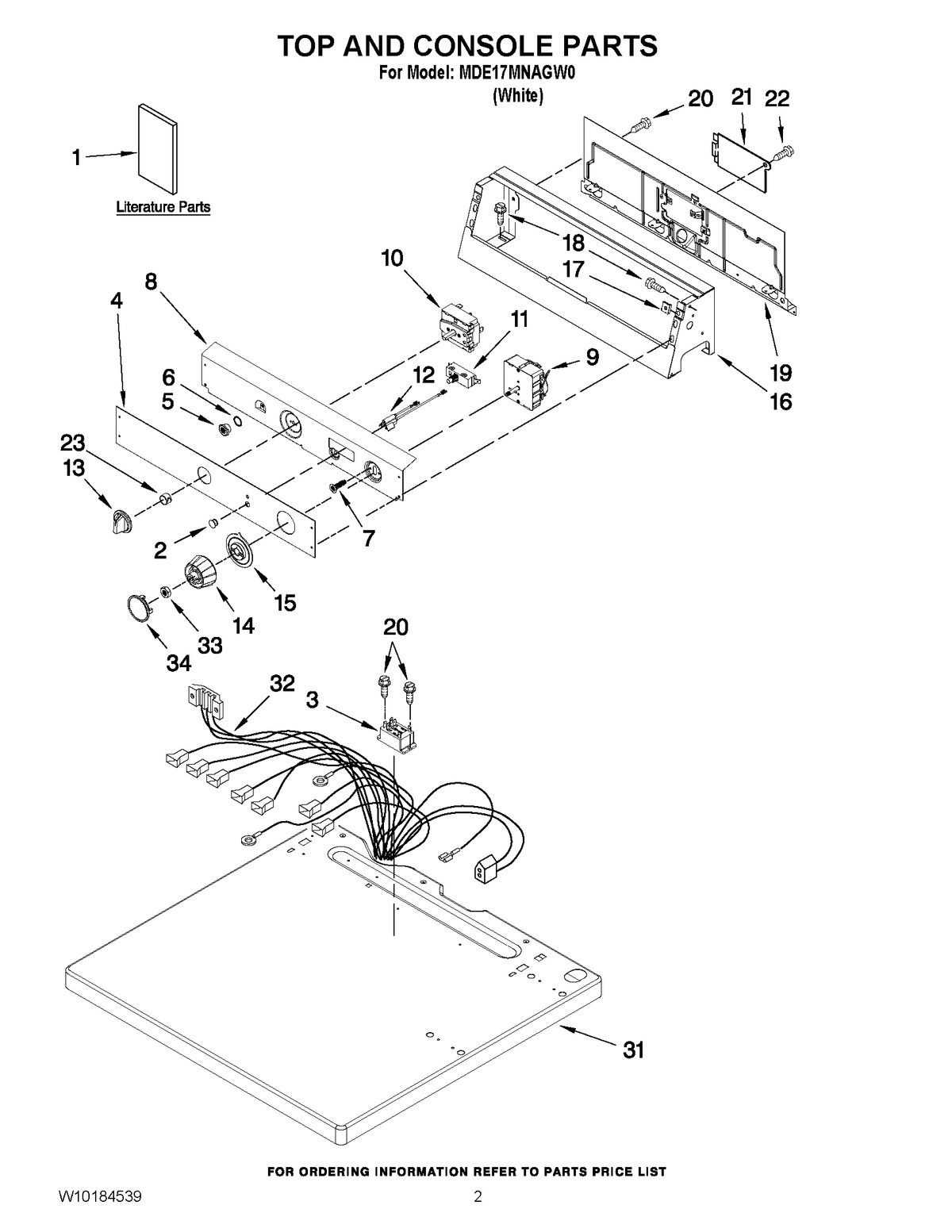 01 - TOP AND CONSOLE PARTS