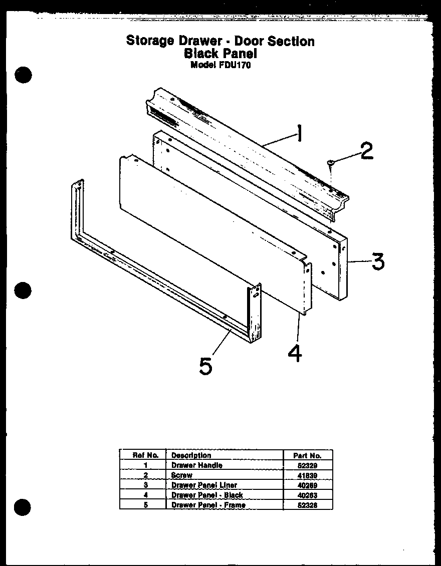 13 - STORAGE DRAWER - DOOR SECTION