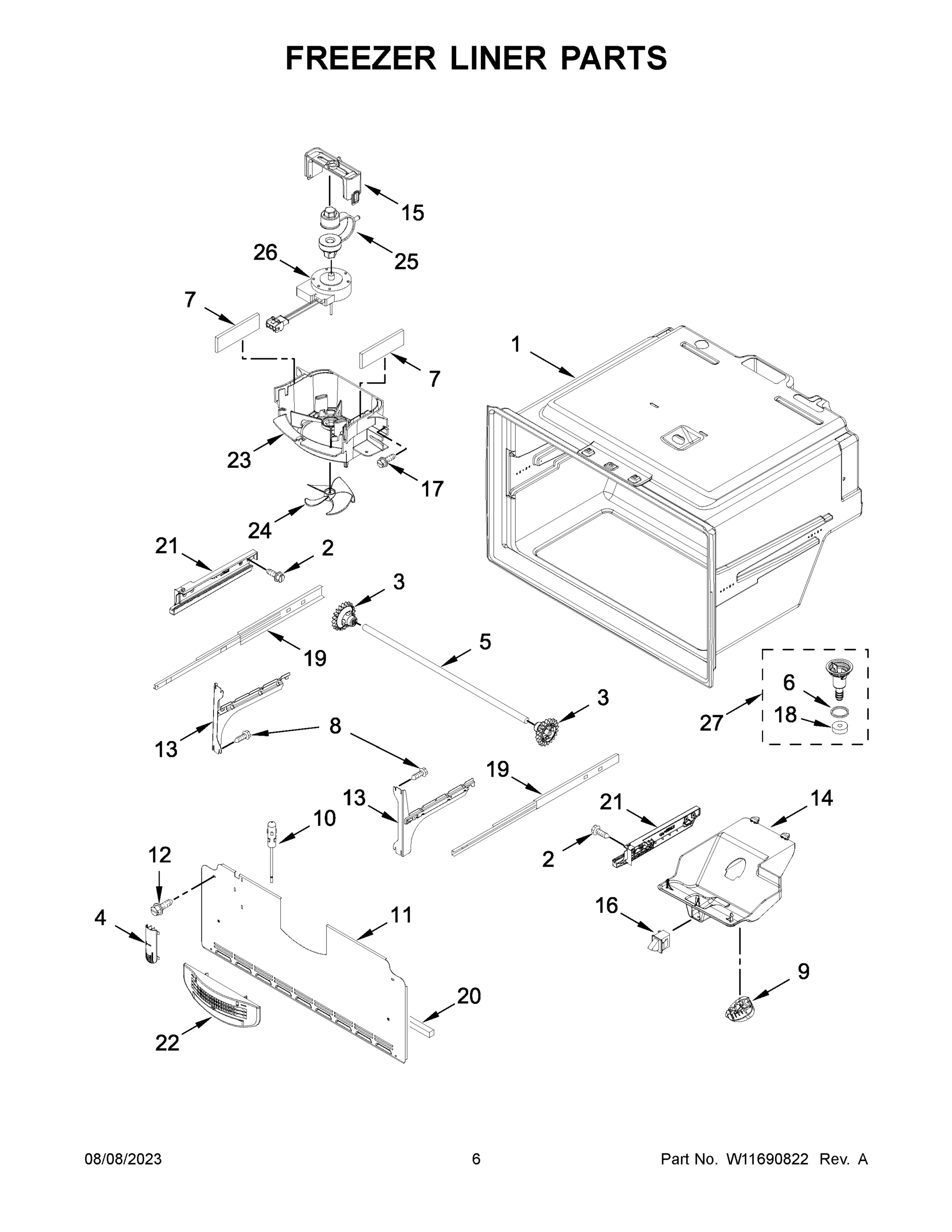 04 - FREEZER LINER PARTS