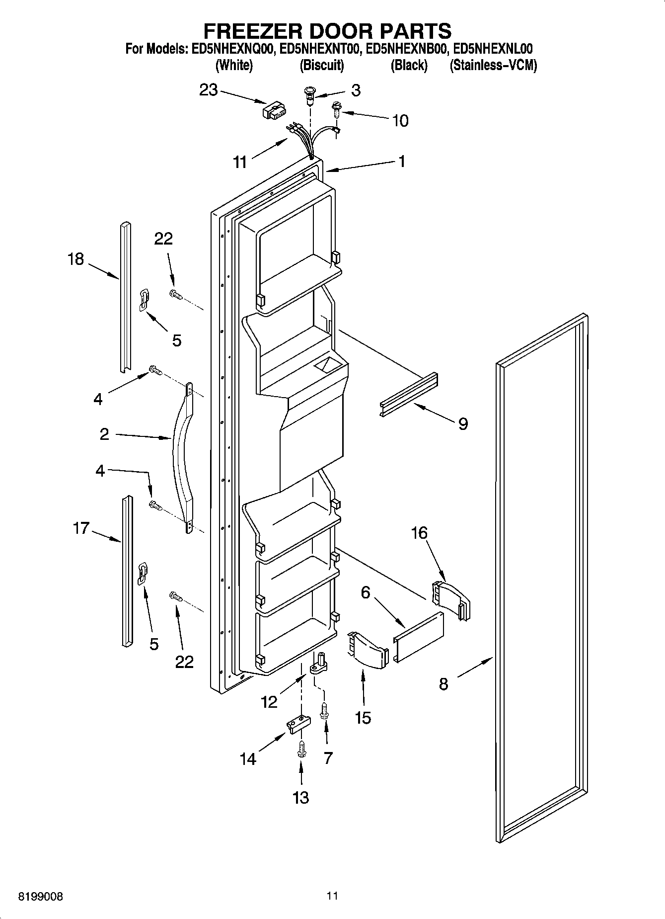07 - FREEZER DOOR PARTS