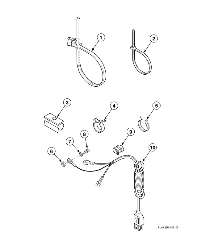 Washer Lead-in Cord, Wire Ties And Harness Clips