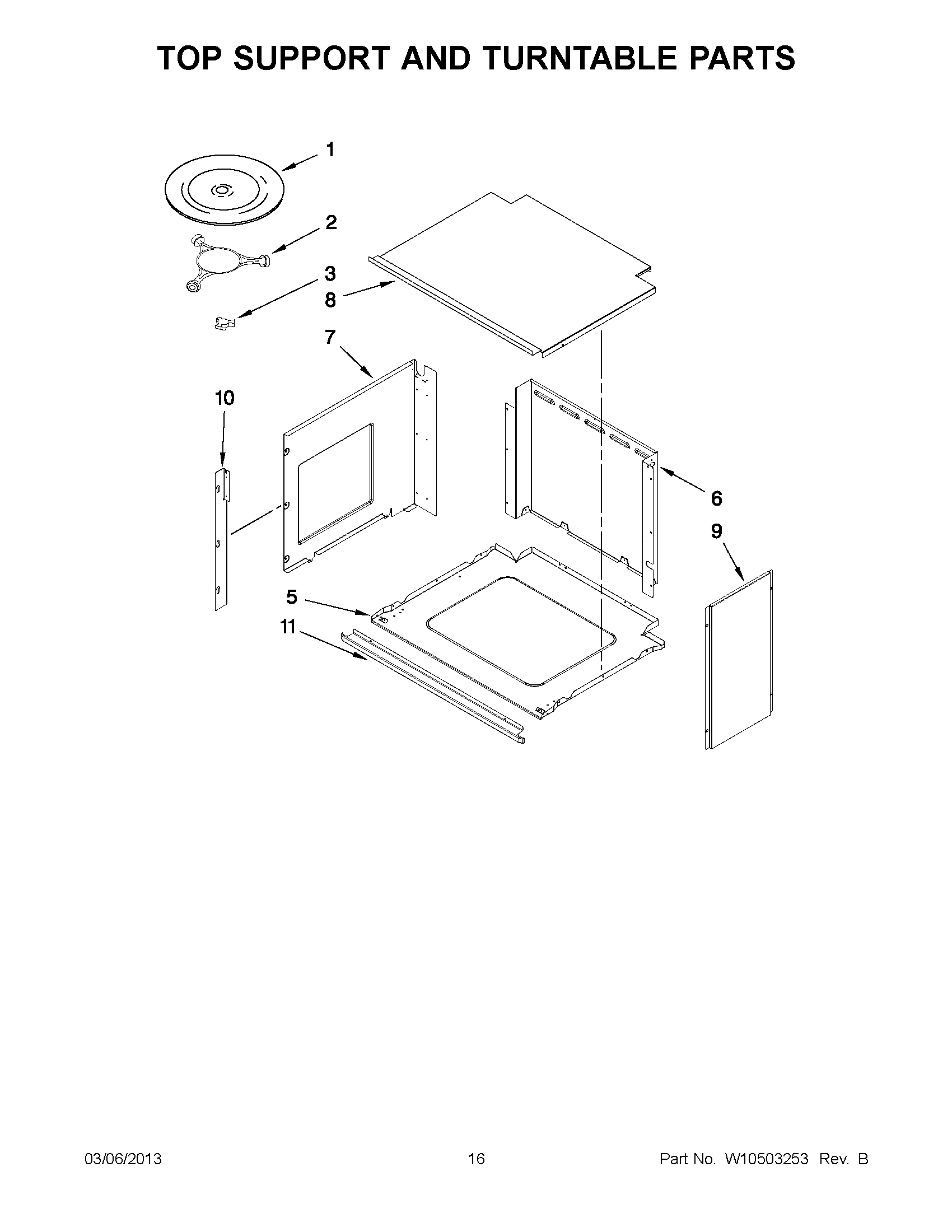 08 - TOP SUPPORT AND TURNTABLE PARTS