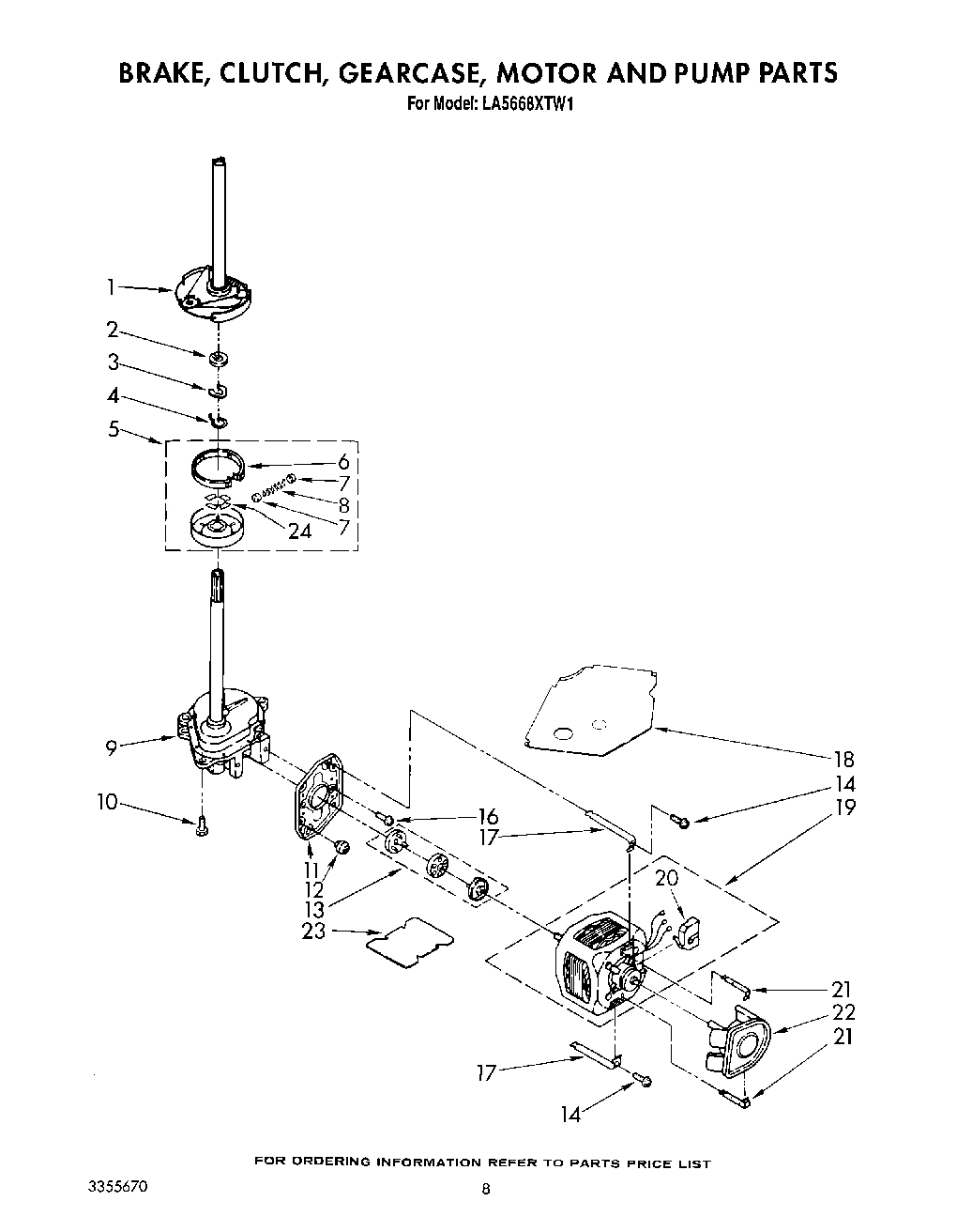07 - BRAKE, CLUTCH, GEARCASE, MOTOR AND PUMP