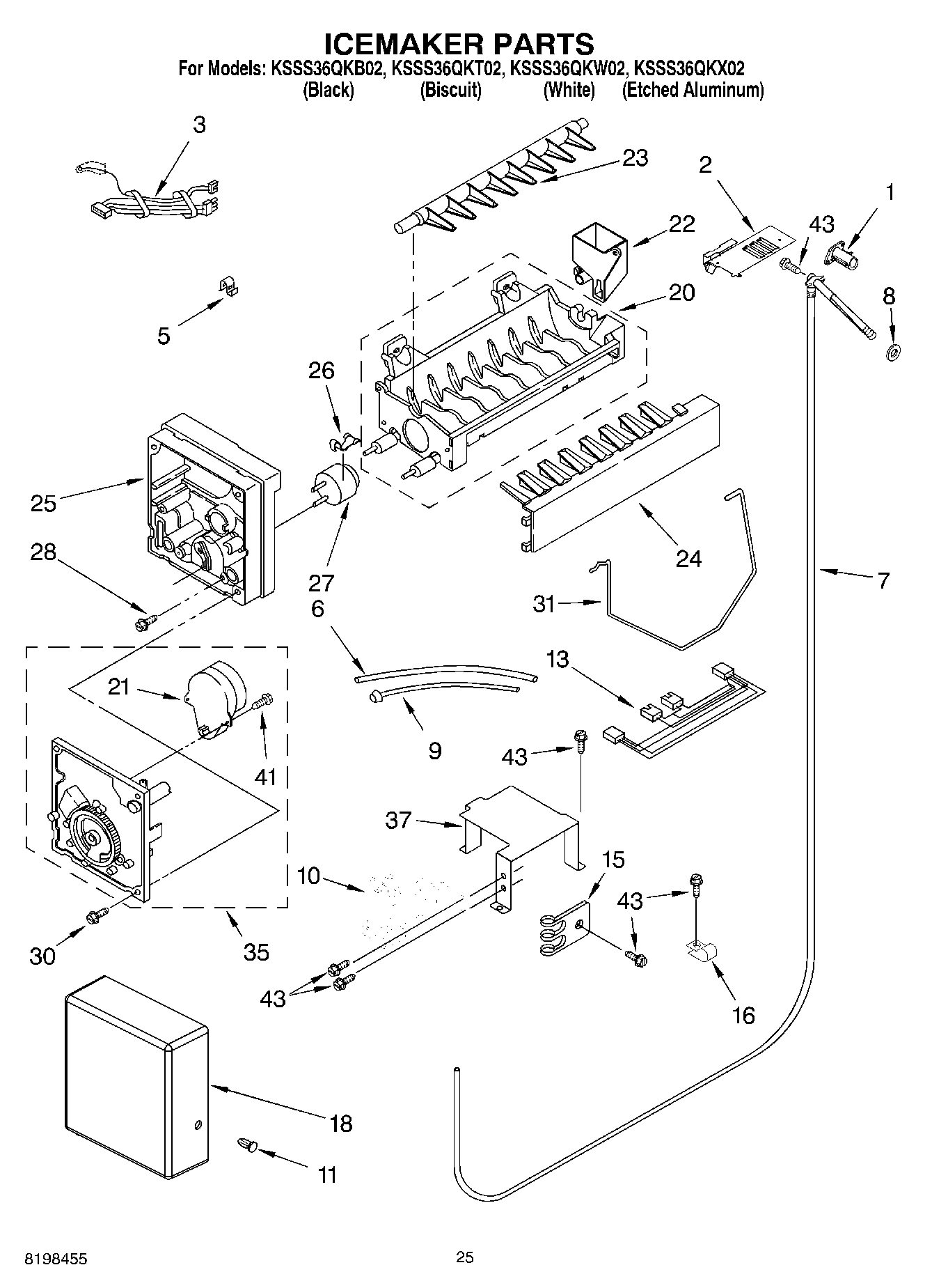 15 - ICEMAKER PARTS