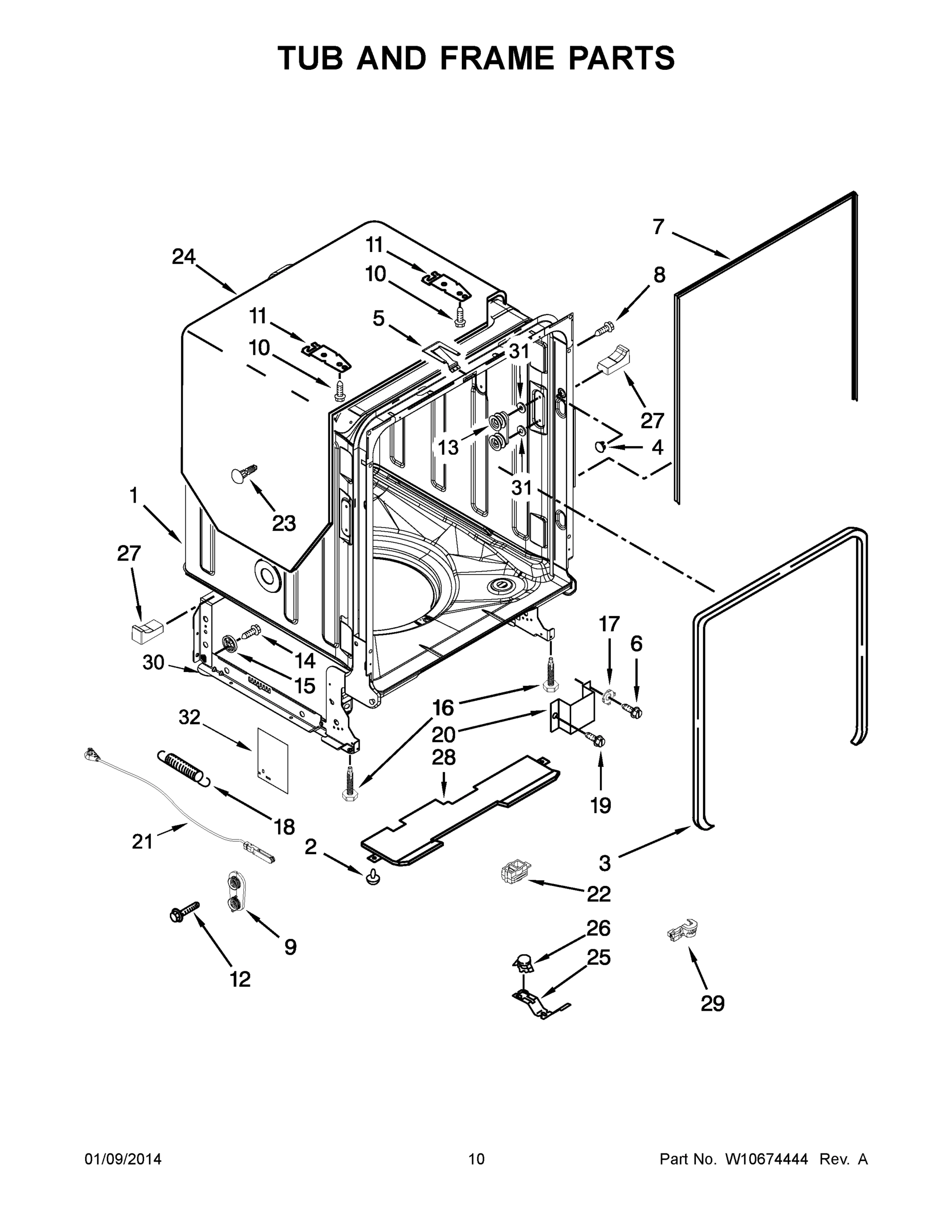 06 - TUB AND FRAME PARTS