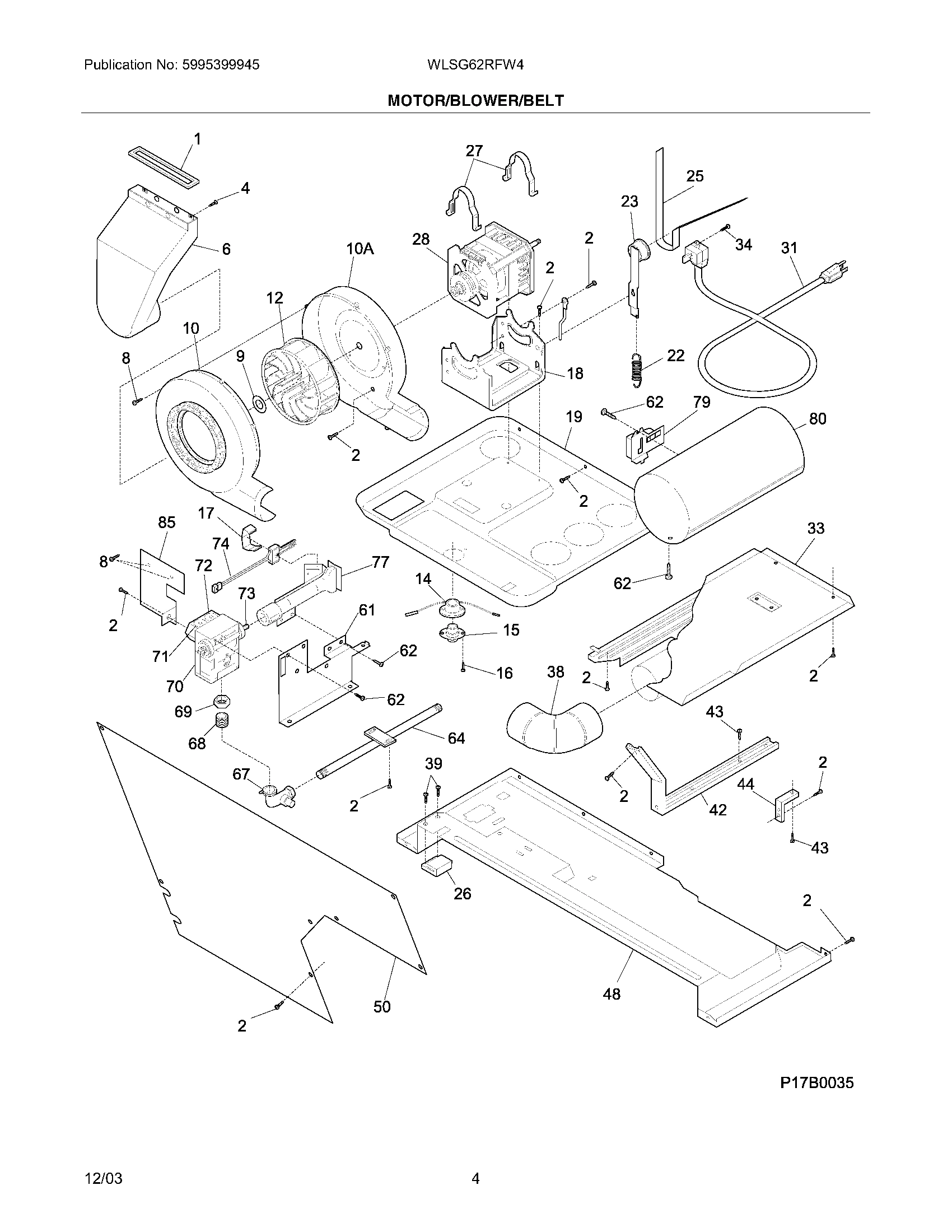 05 - MOTOR/BLOWER/BELT