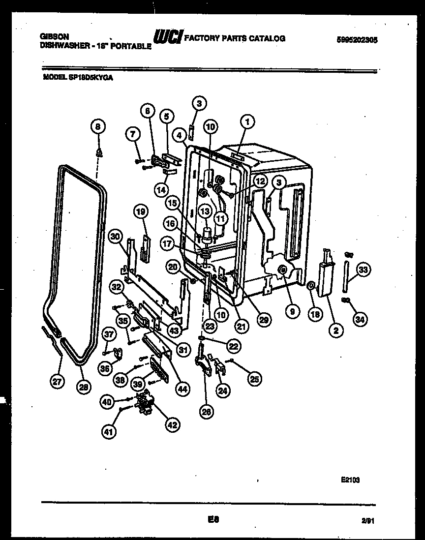 05 - TUB AND FRAME PARTS