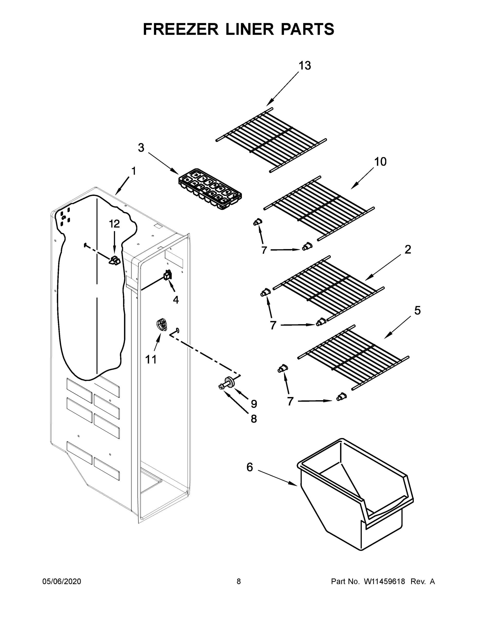 05 - FREEZER LINER PARTS