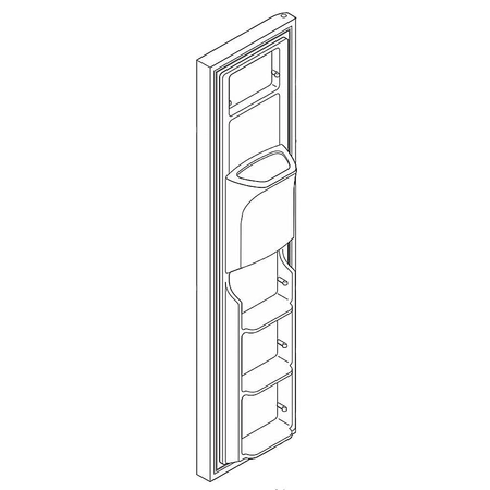 FREEZER DOOR, COMPLETE, STAINLESS