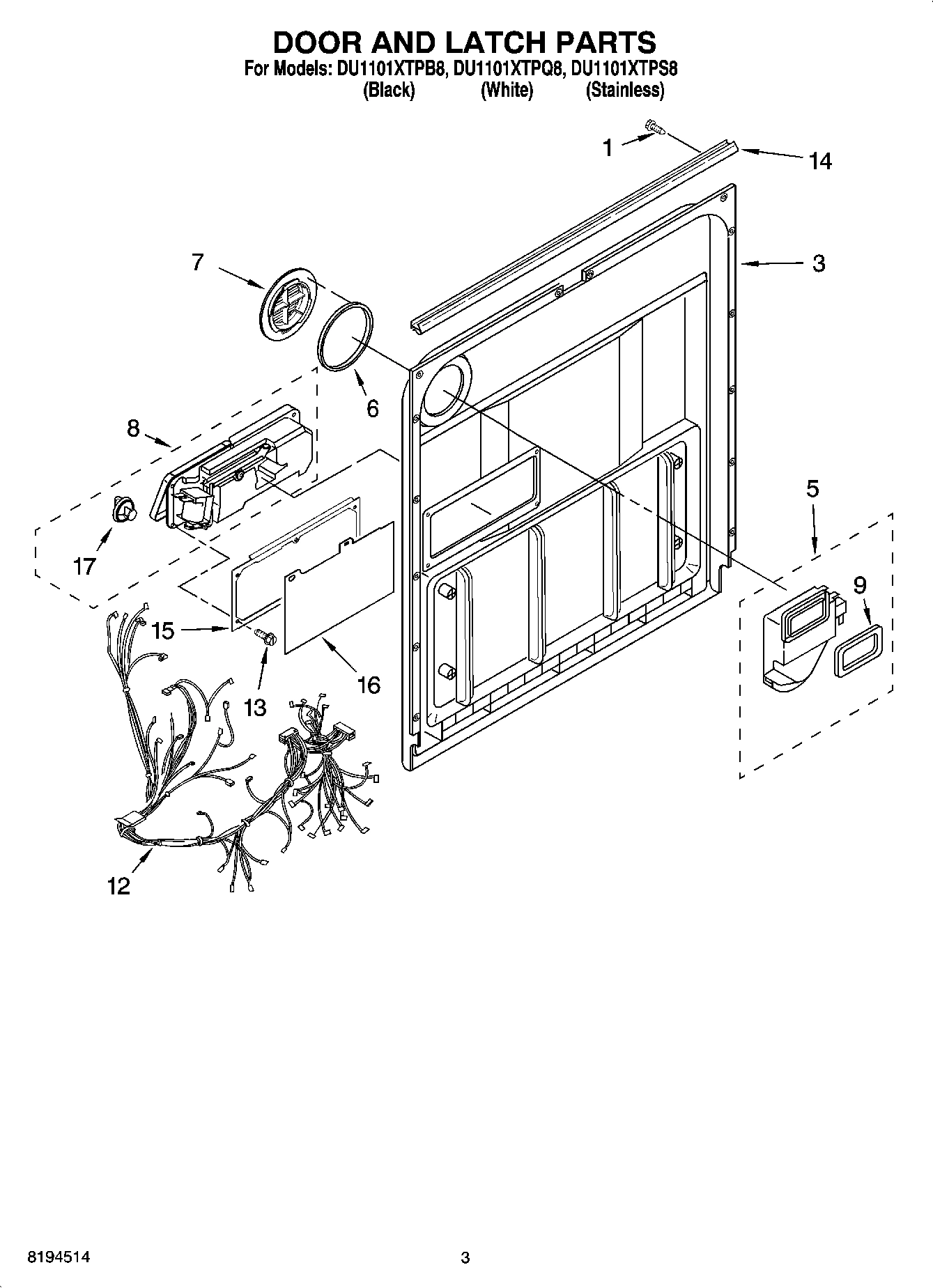 03 - DOOR AND LATCH PARTS