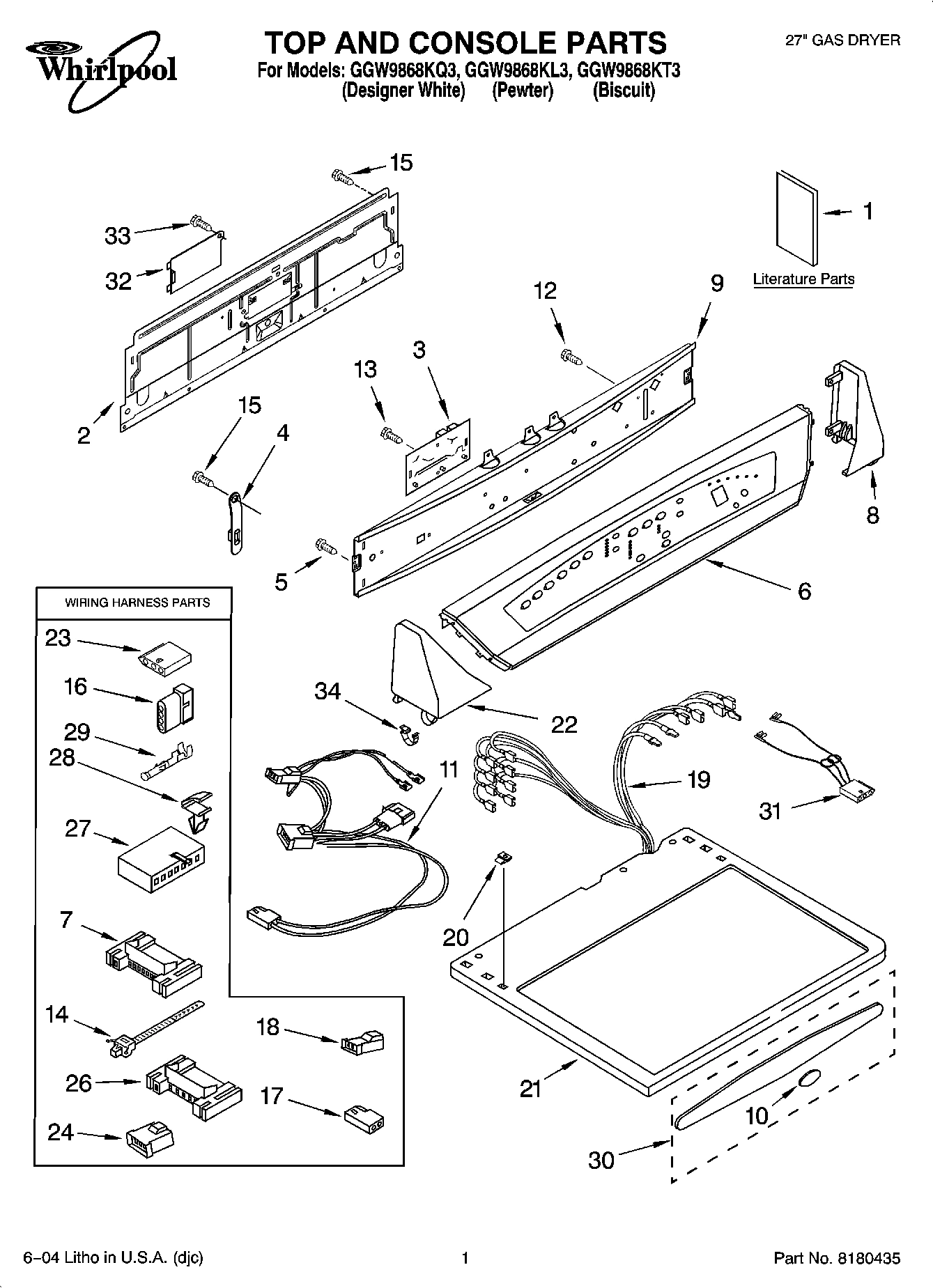 01 - TOP AND CONSOLE PARTS