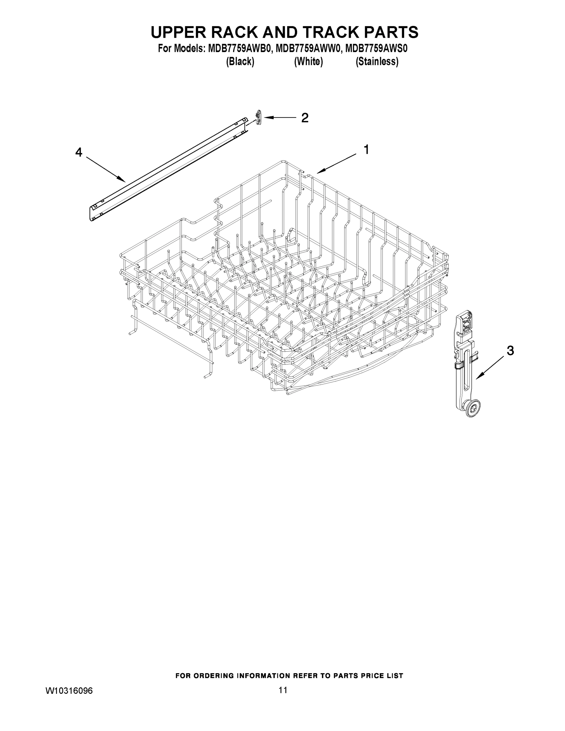 09 - UPPER RACK AND TRACK PARTS